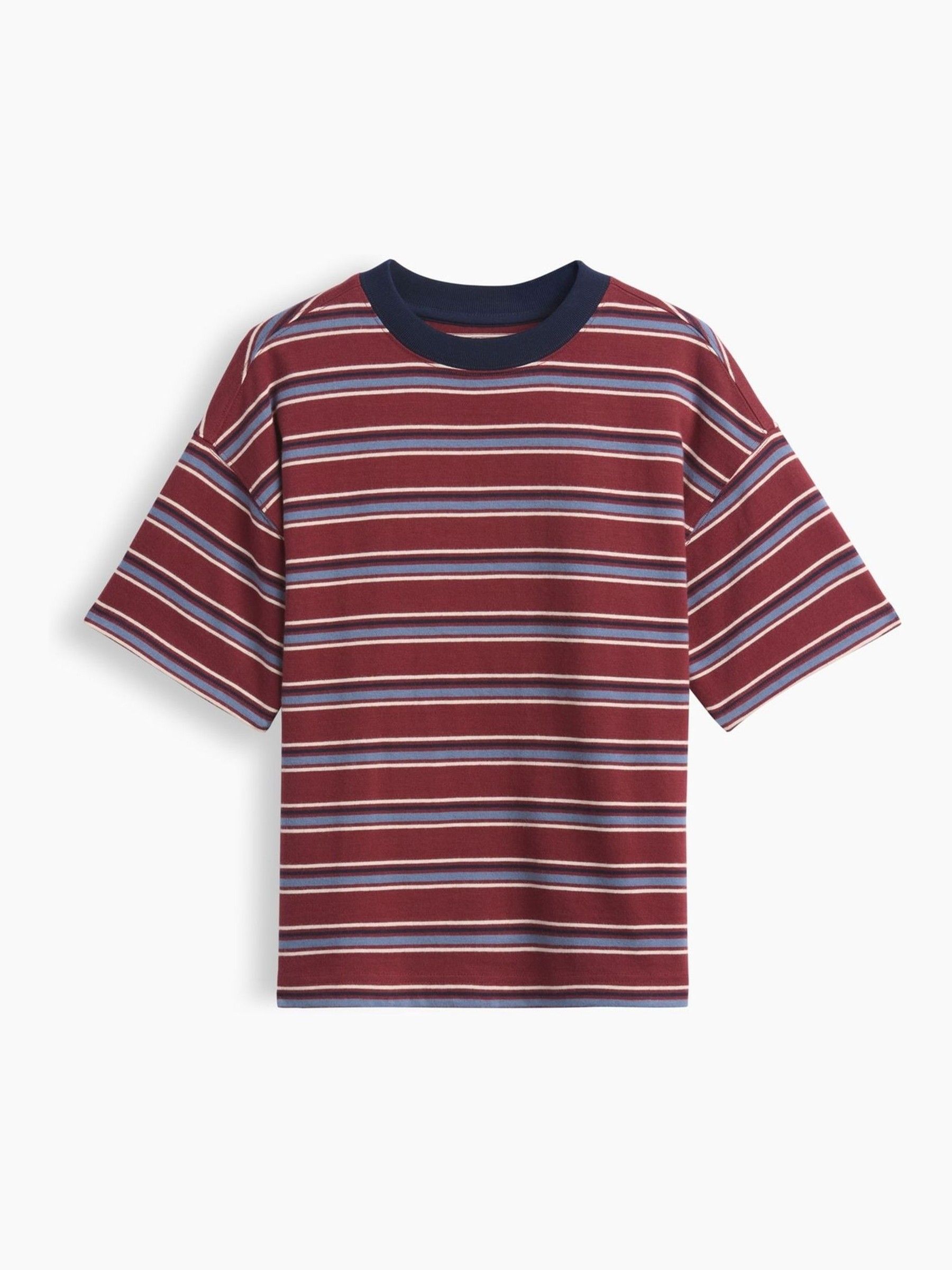 Red Stripe Heavyweight Oversized T-Shirt - Image 4 of 5