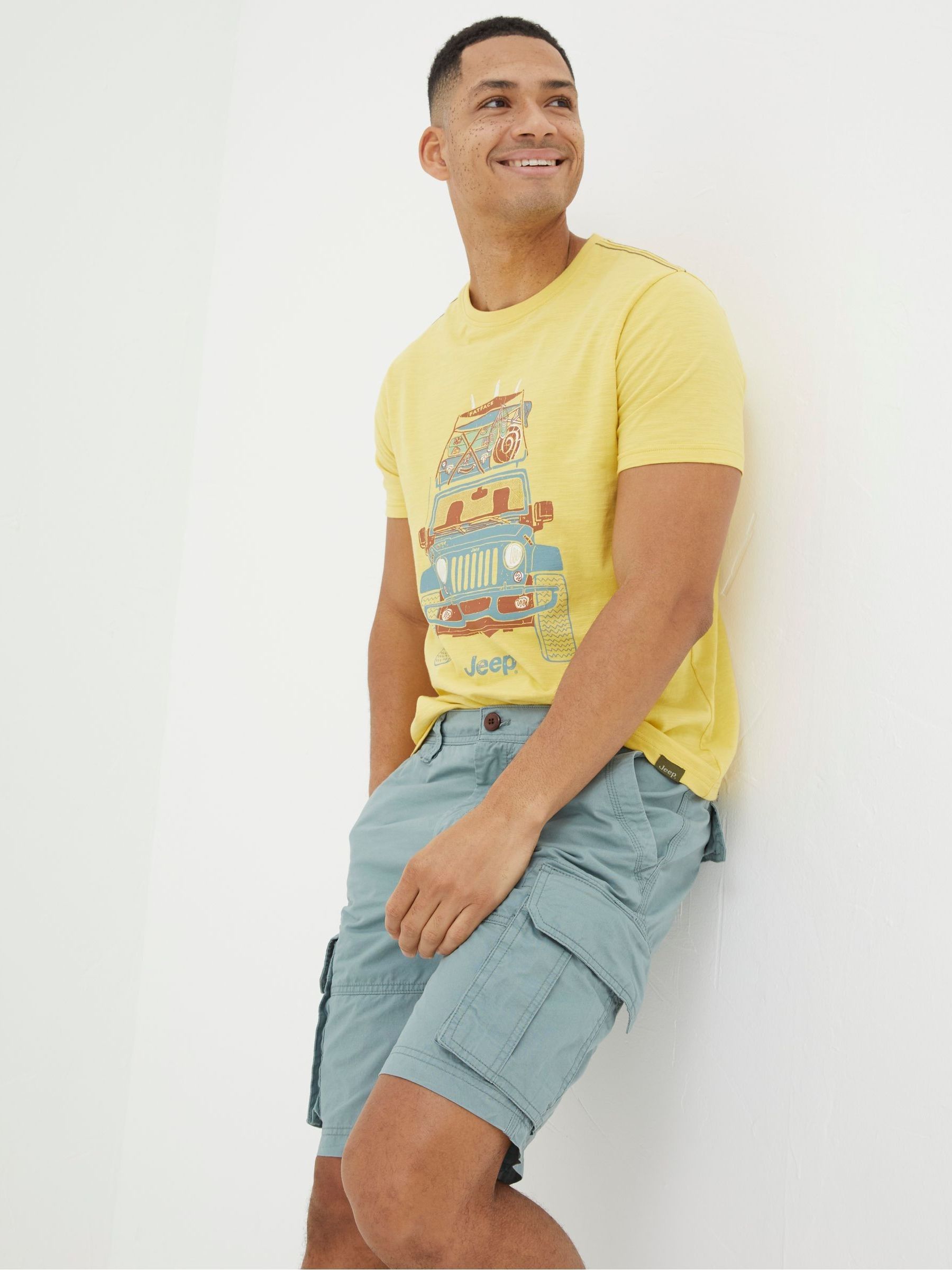 Bude Light Blue Lightweight Cargo Shorts - Image 1 of 4