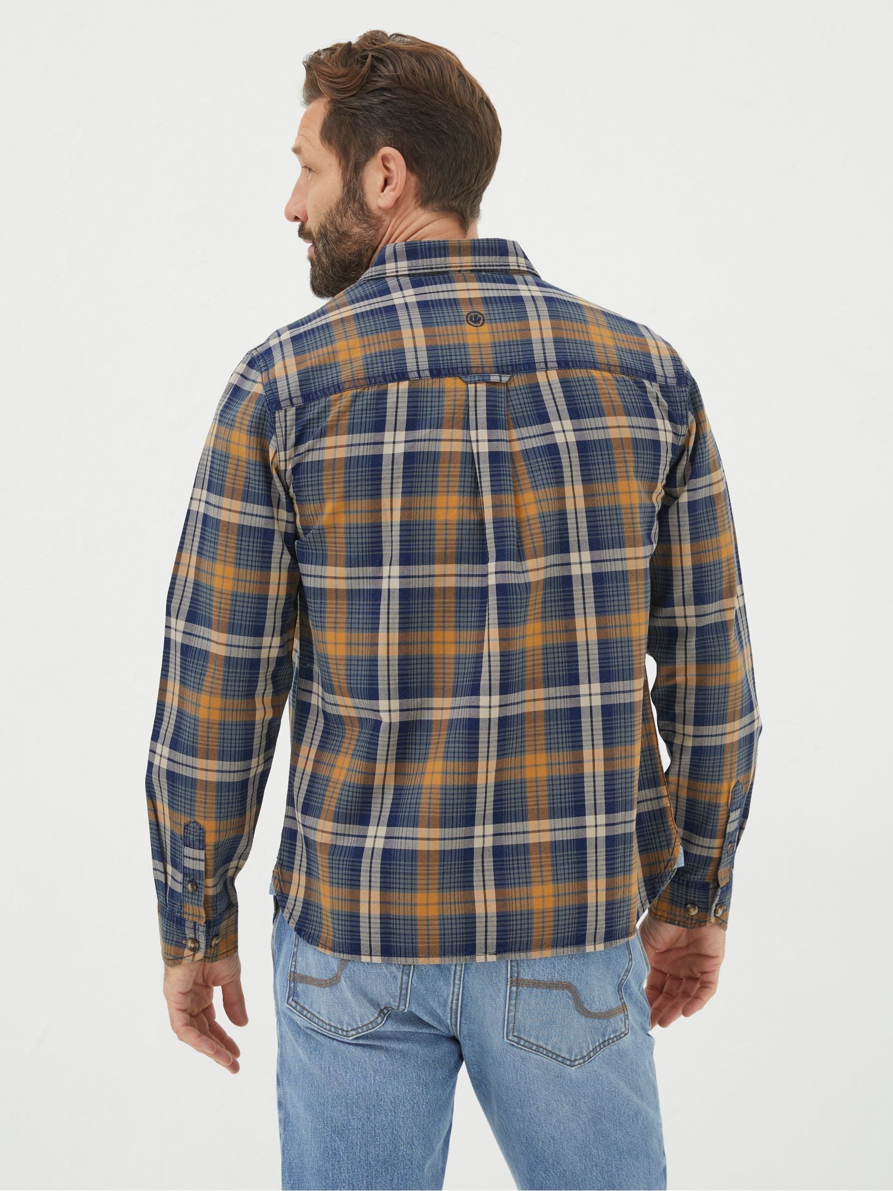 Bonby Blue Indigo Check Shirt - Image 2 of 5