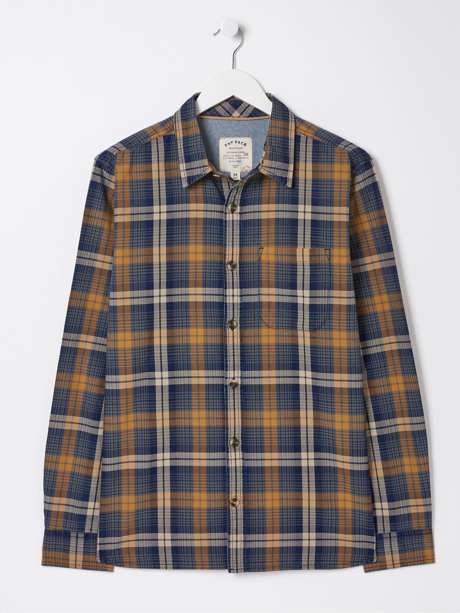 Bonby Blue Indigo Check Shirt - Image 5 of 5