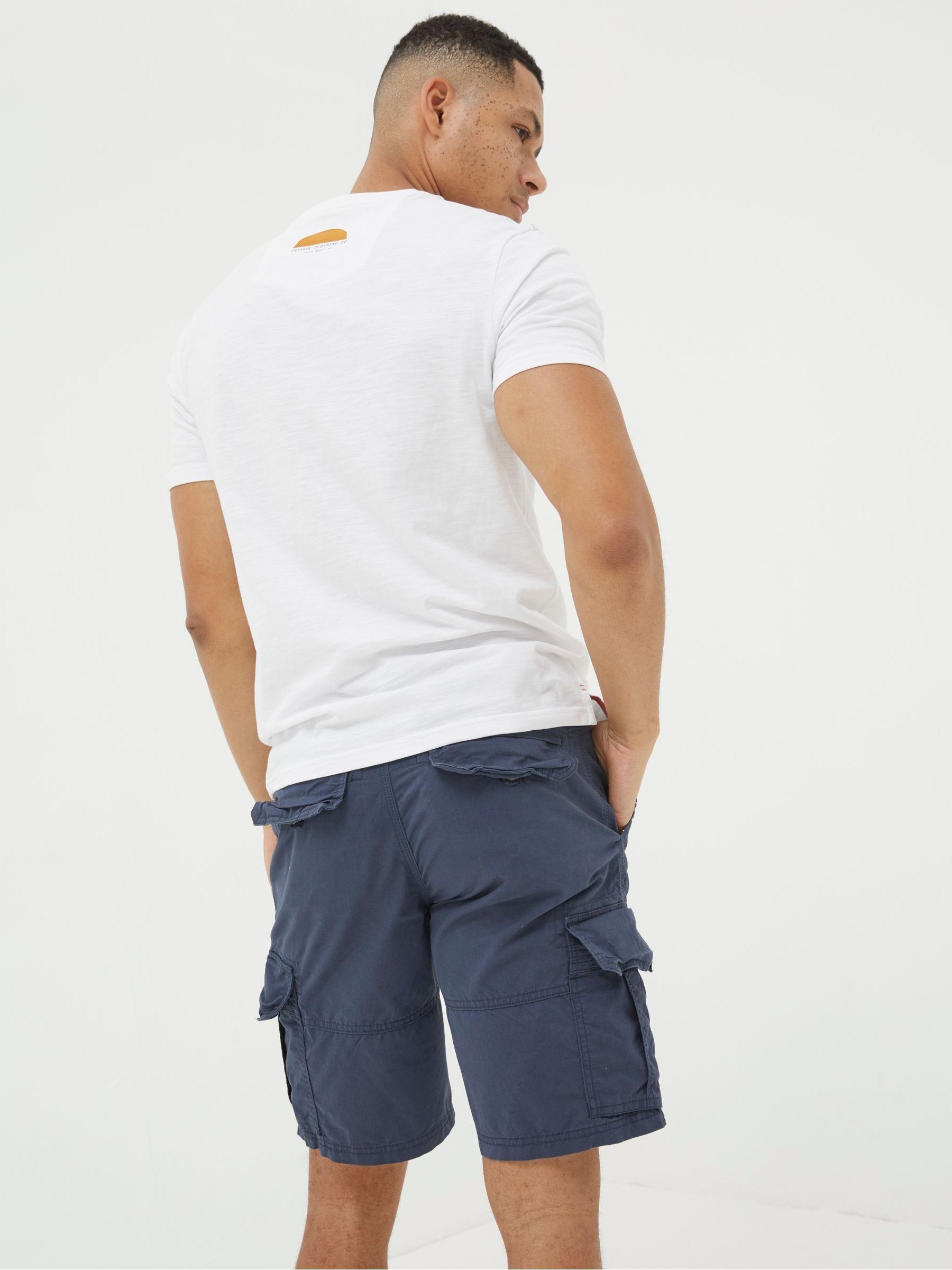 Bude Blue Lightweight Cargo Shorts - Image 2 of 4