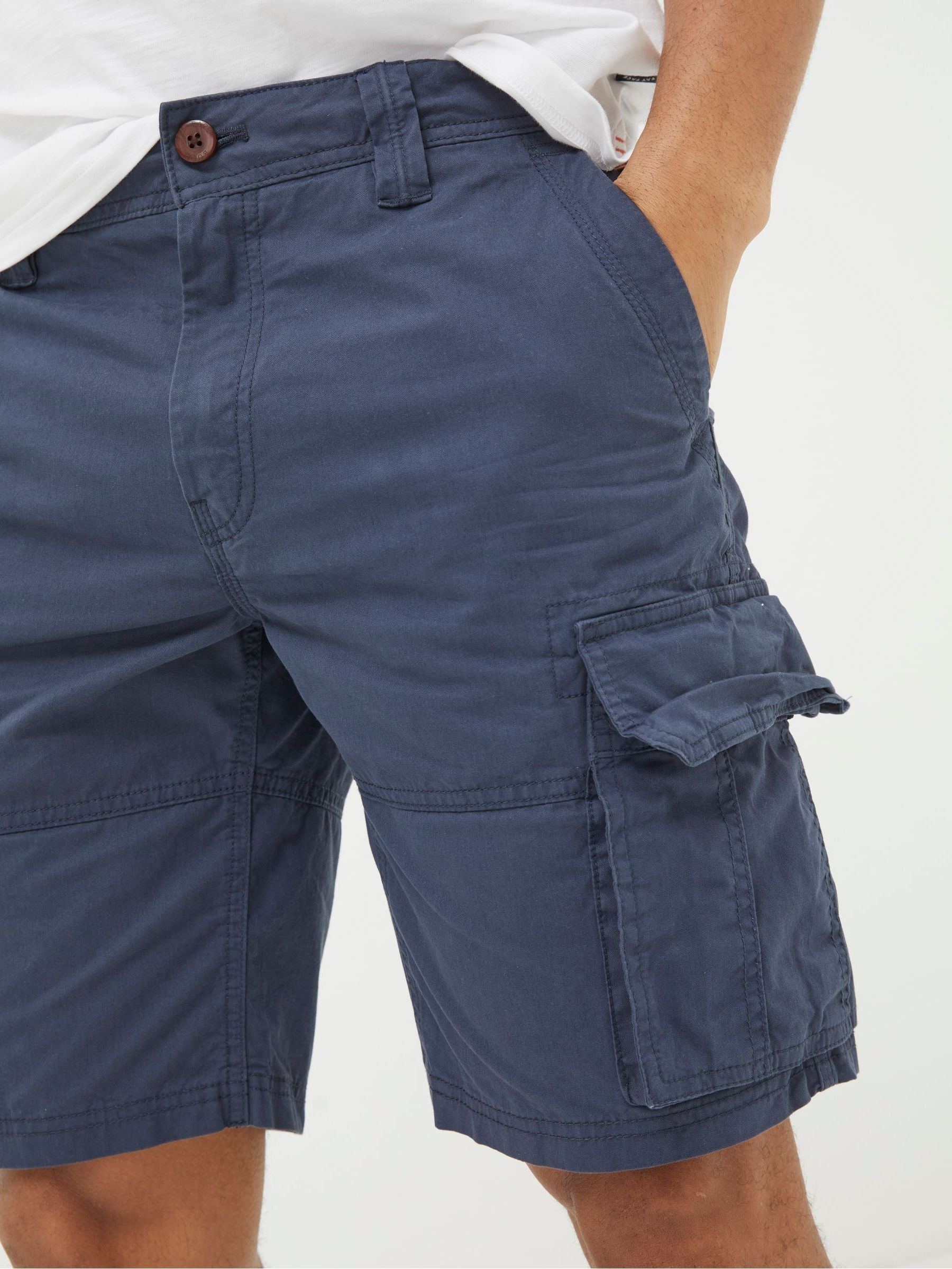 Bude Blue Lightweight Cargo Shorts - Image 3 of 4