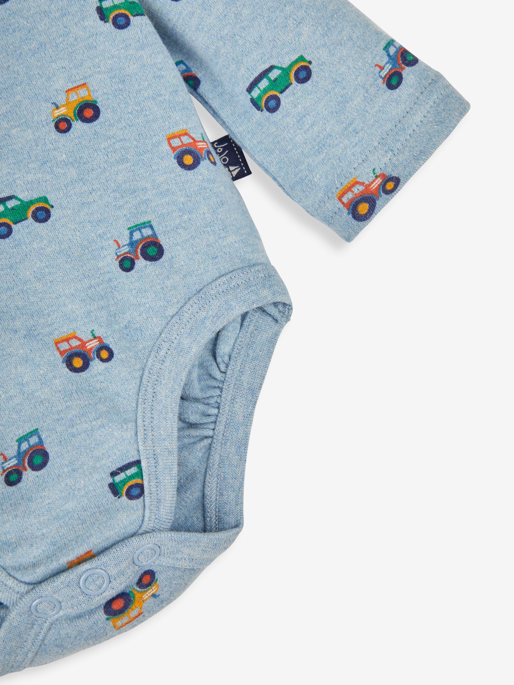 Farm Vehicles Print Polo Shirt Body in Blue - Image 3 of 3