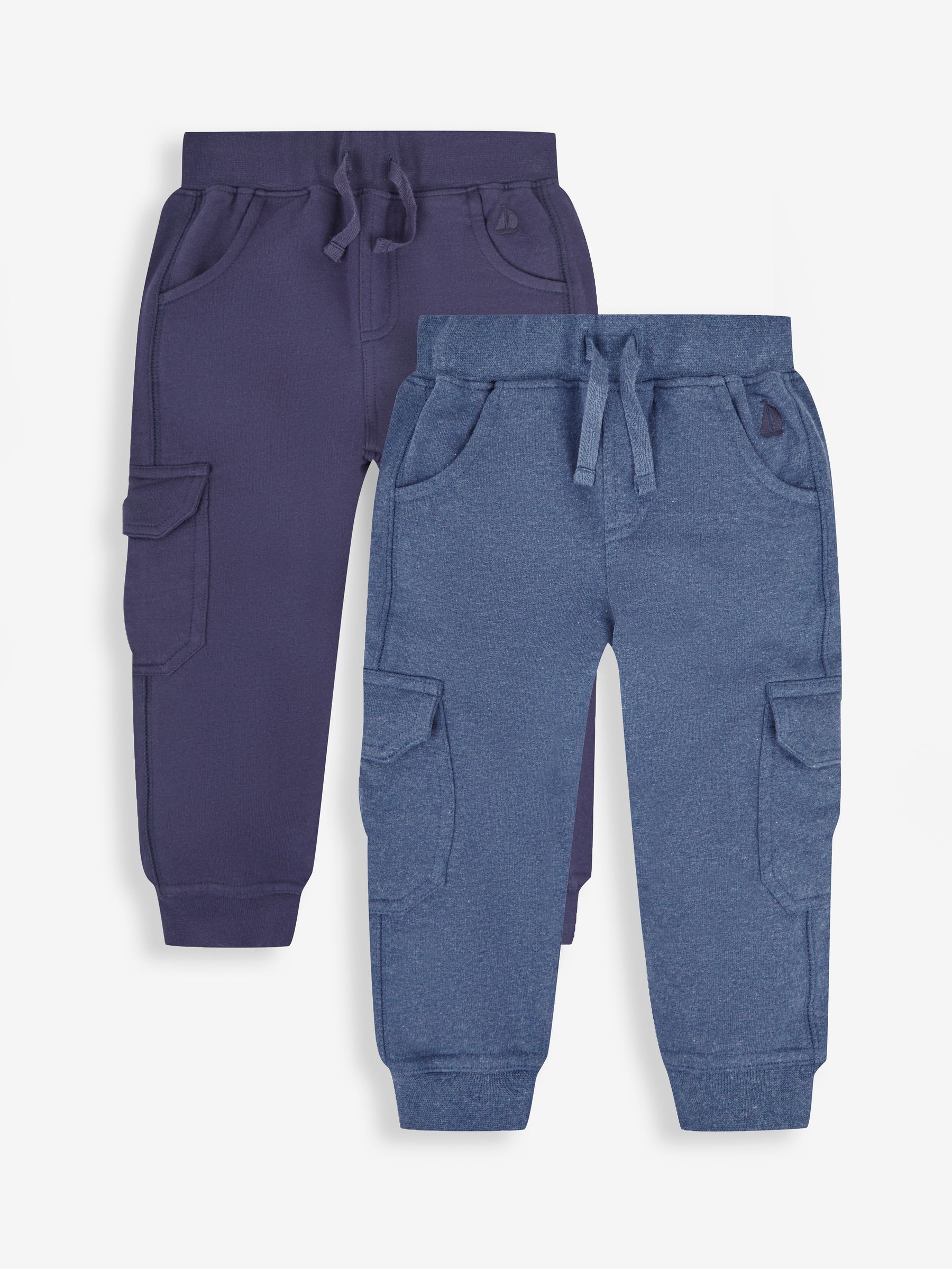 Indigo Blue & Navy Blue 2-Pack Cargo Joggers - Image 1 of 11