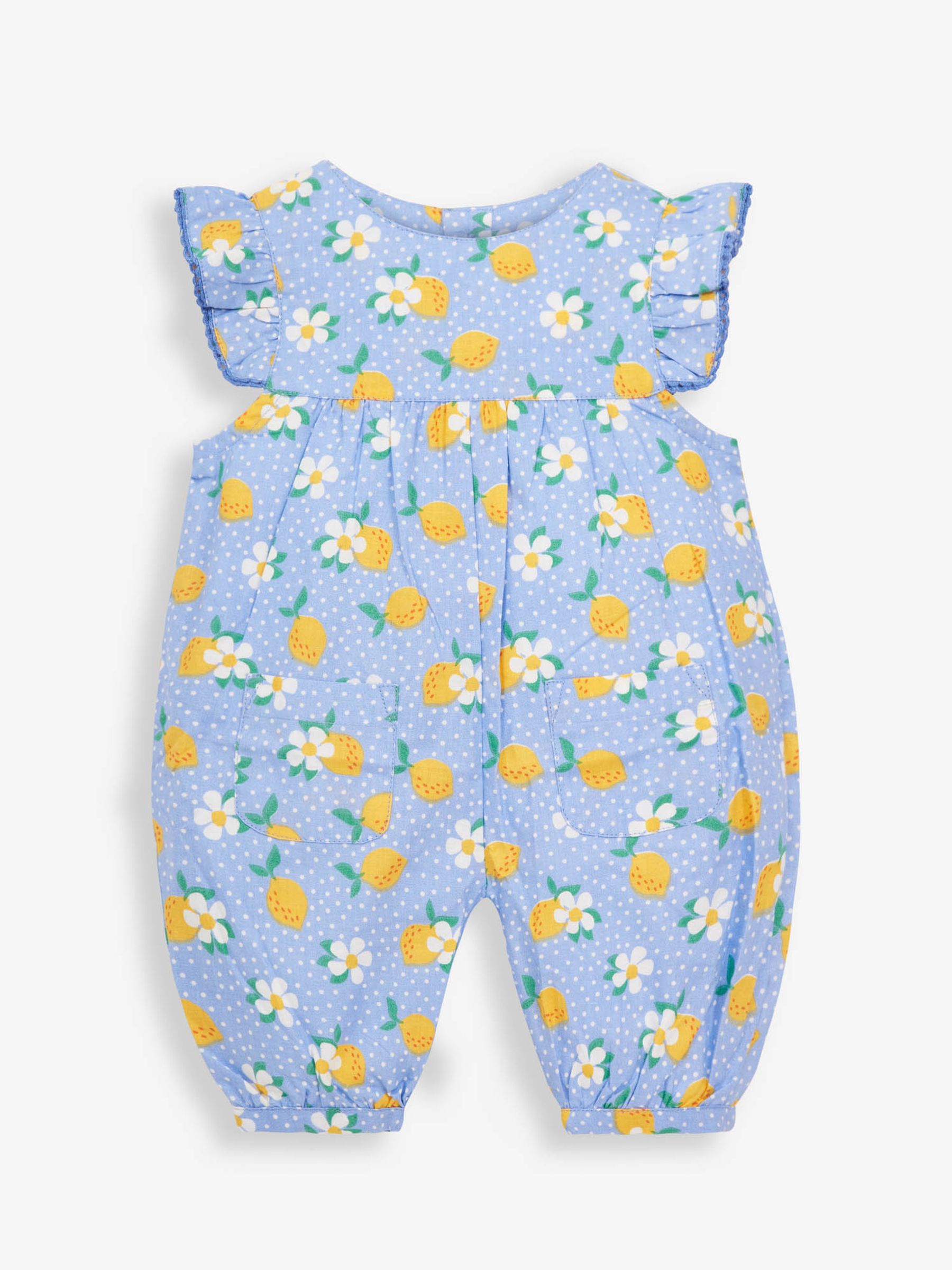 Blue Pretty Lemon Floral Baby Sunsuit - Image 1 of 2