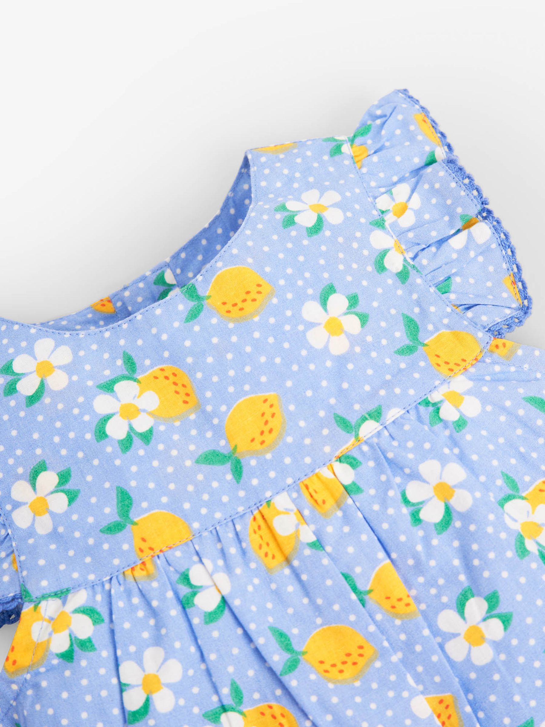 Blue Pretty Lemon Floral Baby Sunsuit - Image 2 of 2