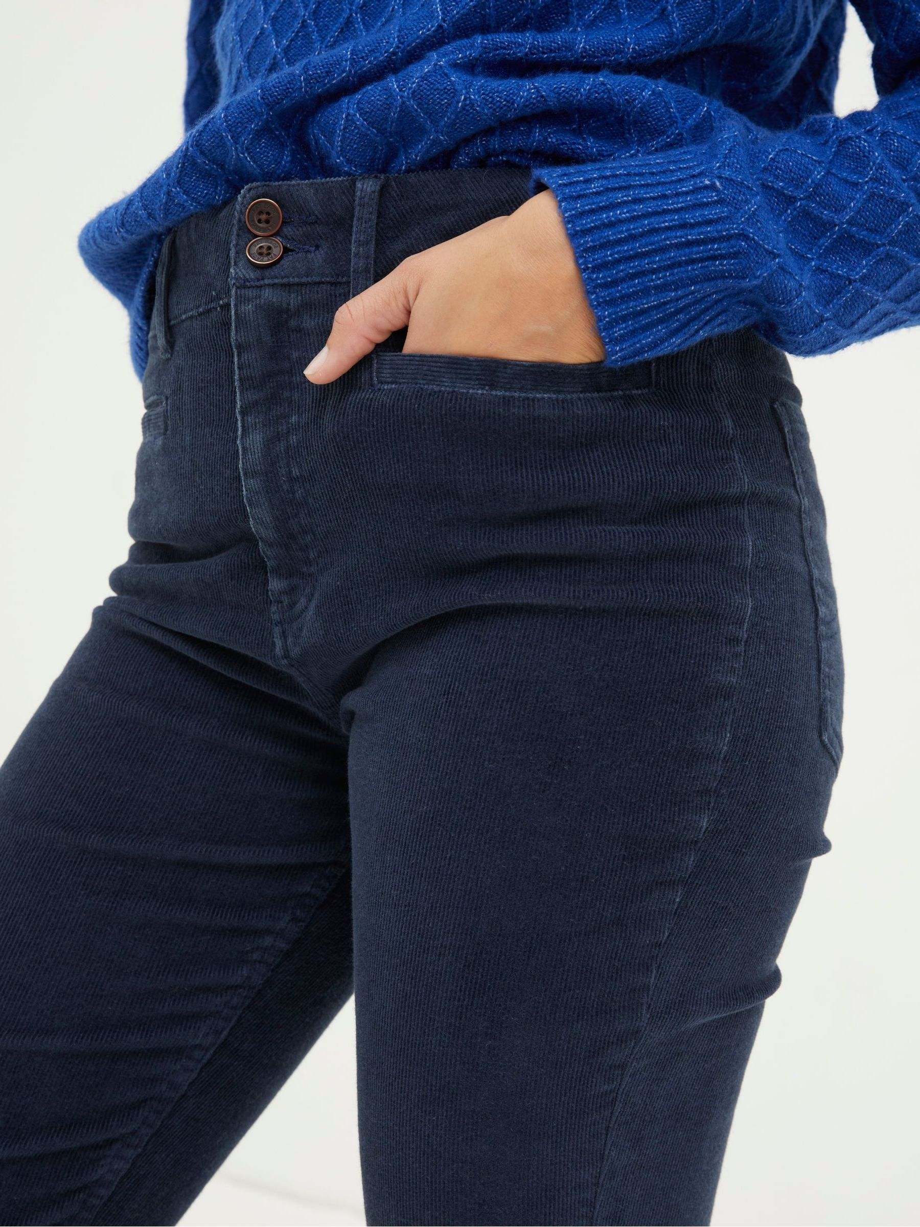 Blue Fly Flare Corduroy Trousers - Image 3 of 5