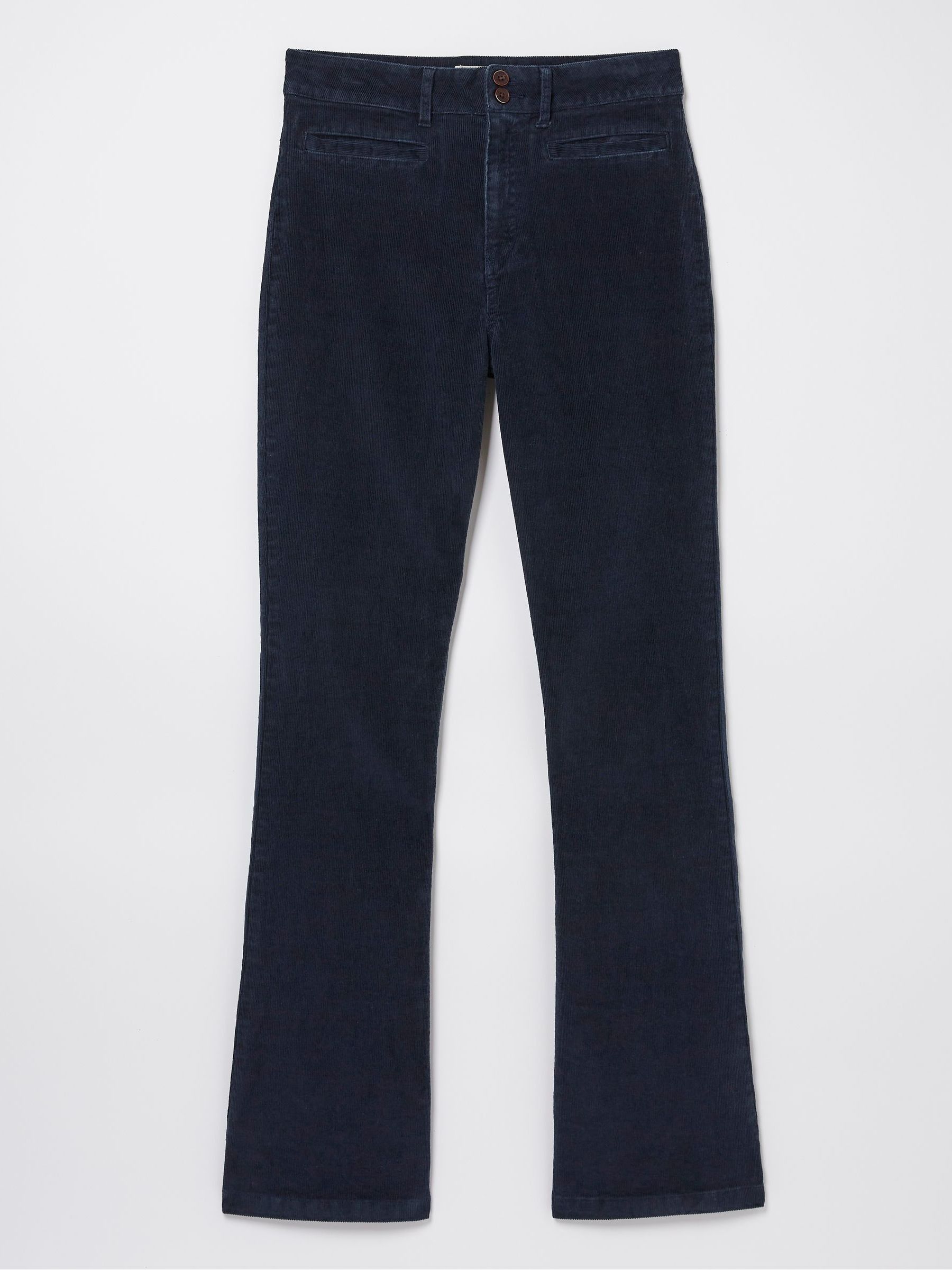 Blue Fly Flare Corduroy Trousers - Image 5 of 5