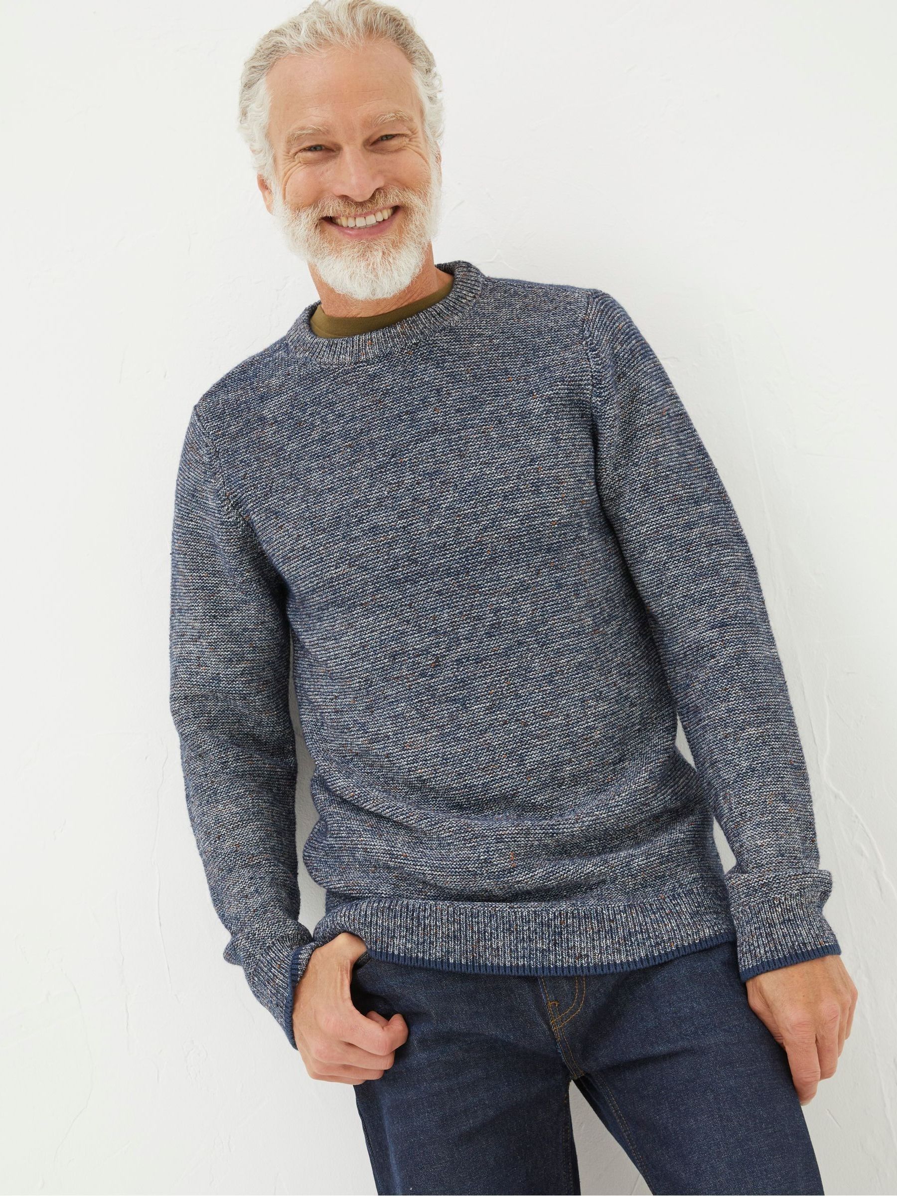 Blue Dawlish Denim Crew Jumper - Image 1 of 5