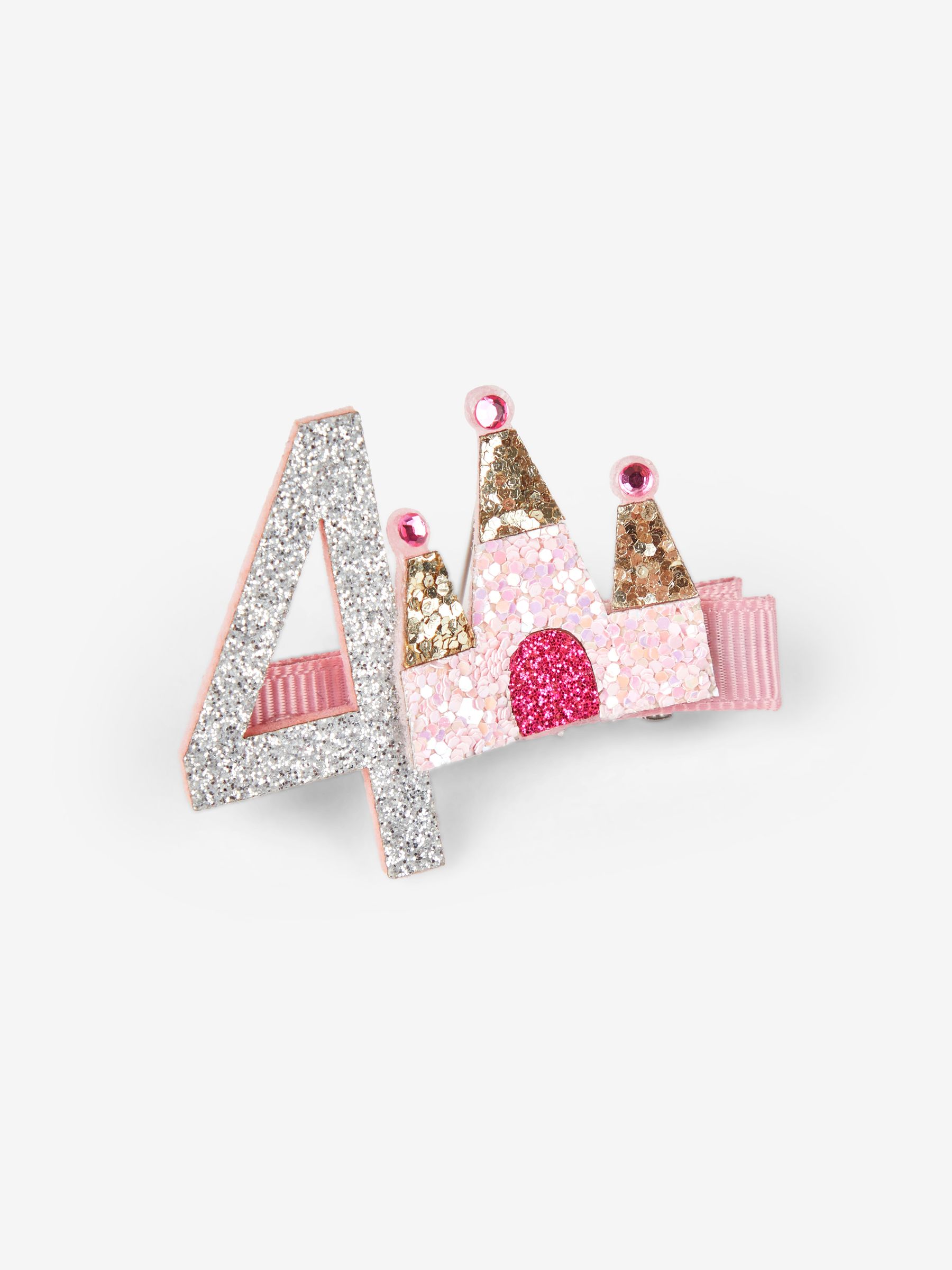 Pink Pastel 5th Birthday Glitter Clip - Image 1 of 3