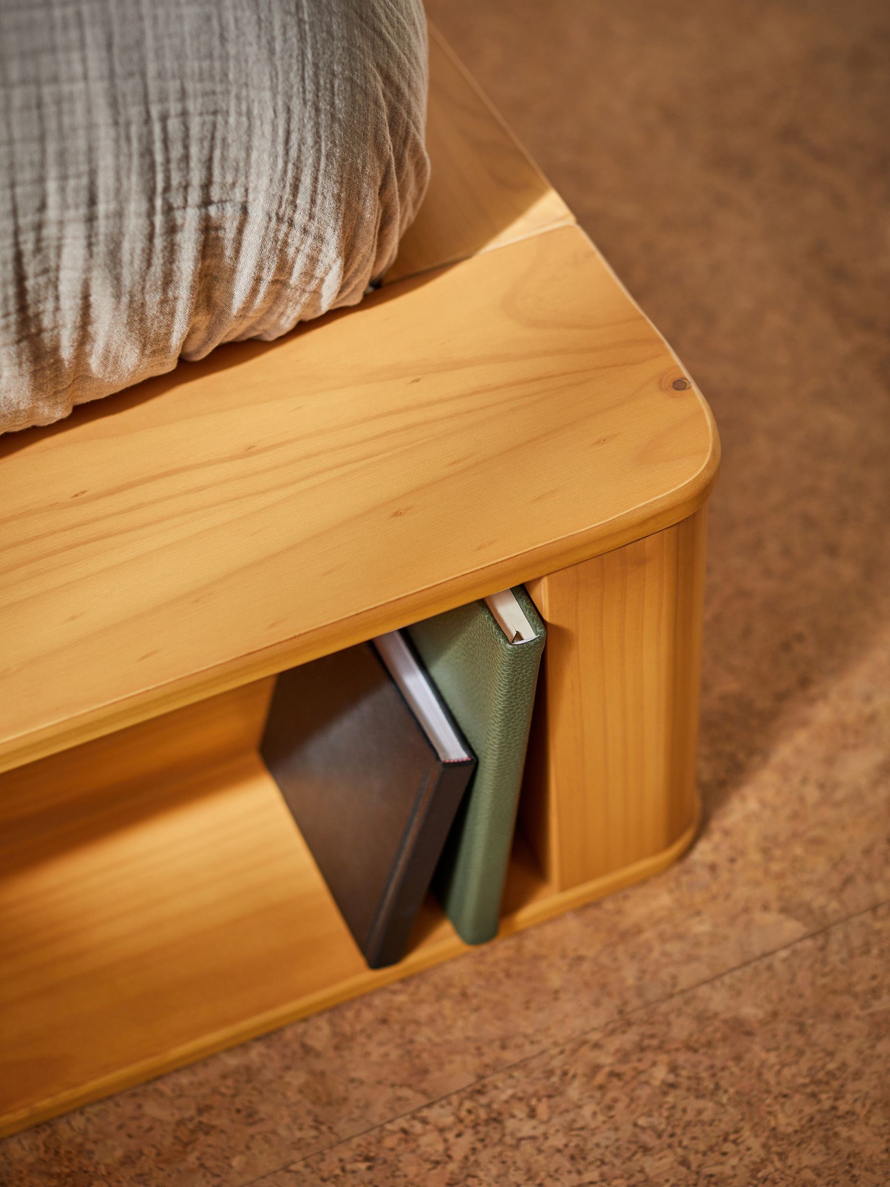 Kano Platform Storage Bed in Oak - Image 2 of 4