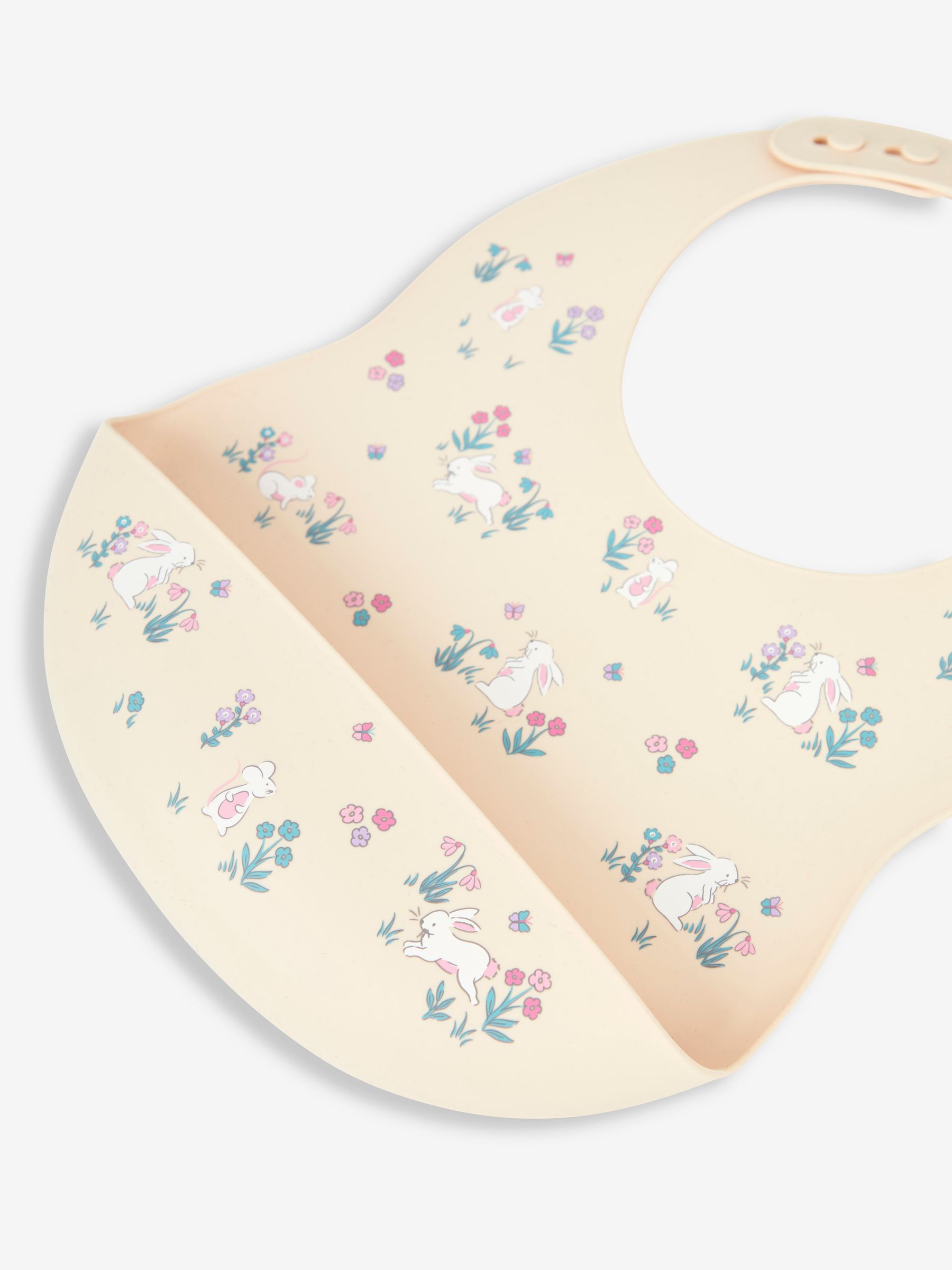 Pink Ditsy Mouse 2-Pack Silicone Bib Set - Image 5 of 7