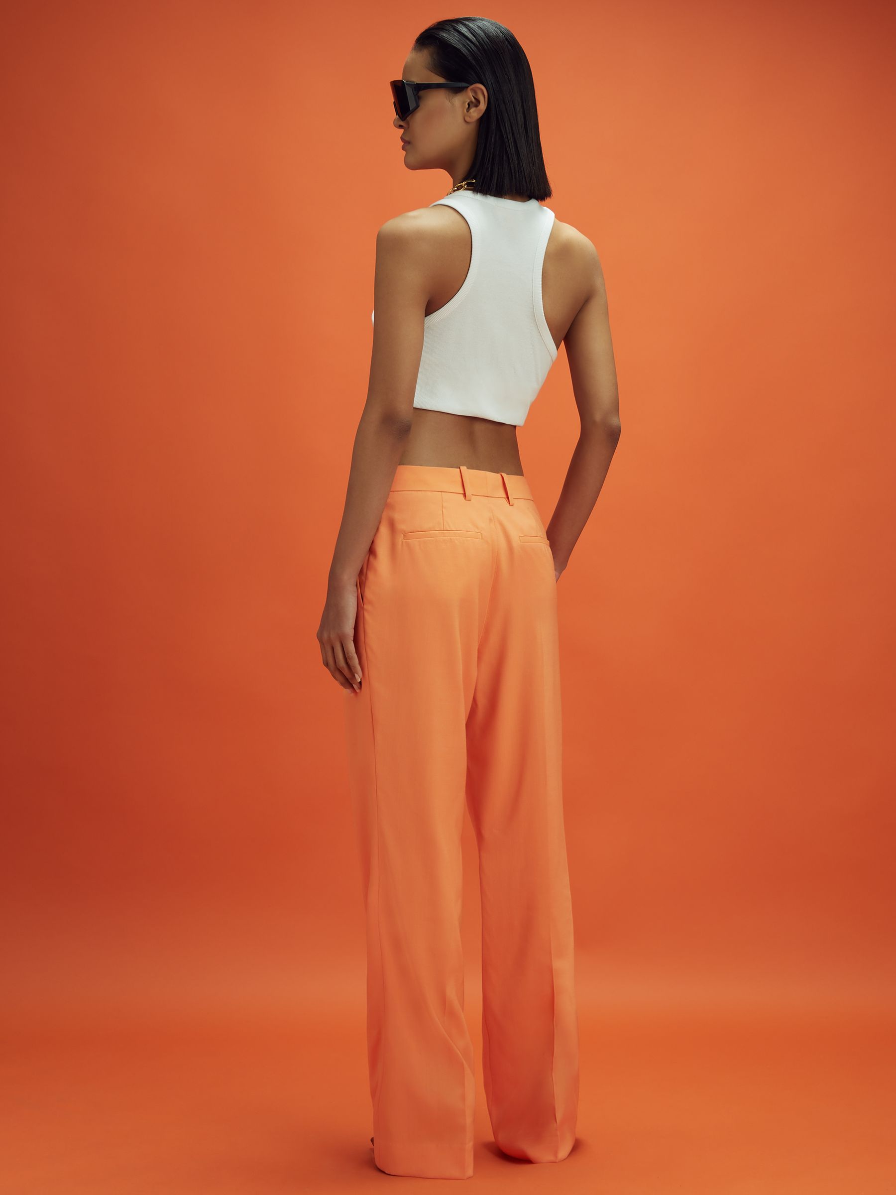 McLaren F1 Wide Leg Trousers in Papaya - Image 6 of 7