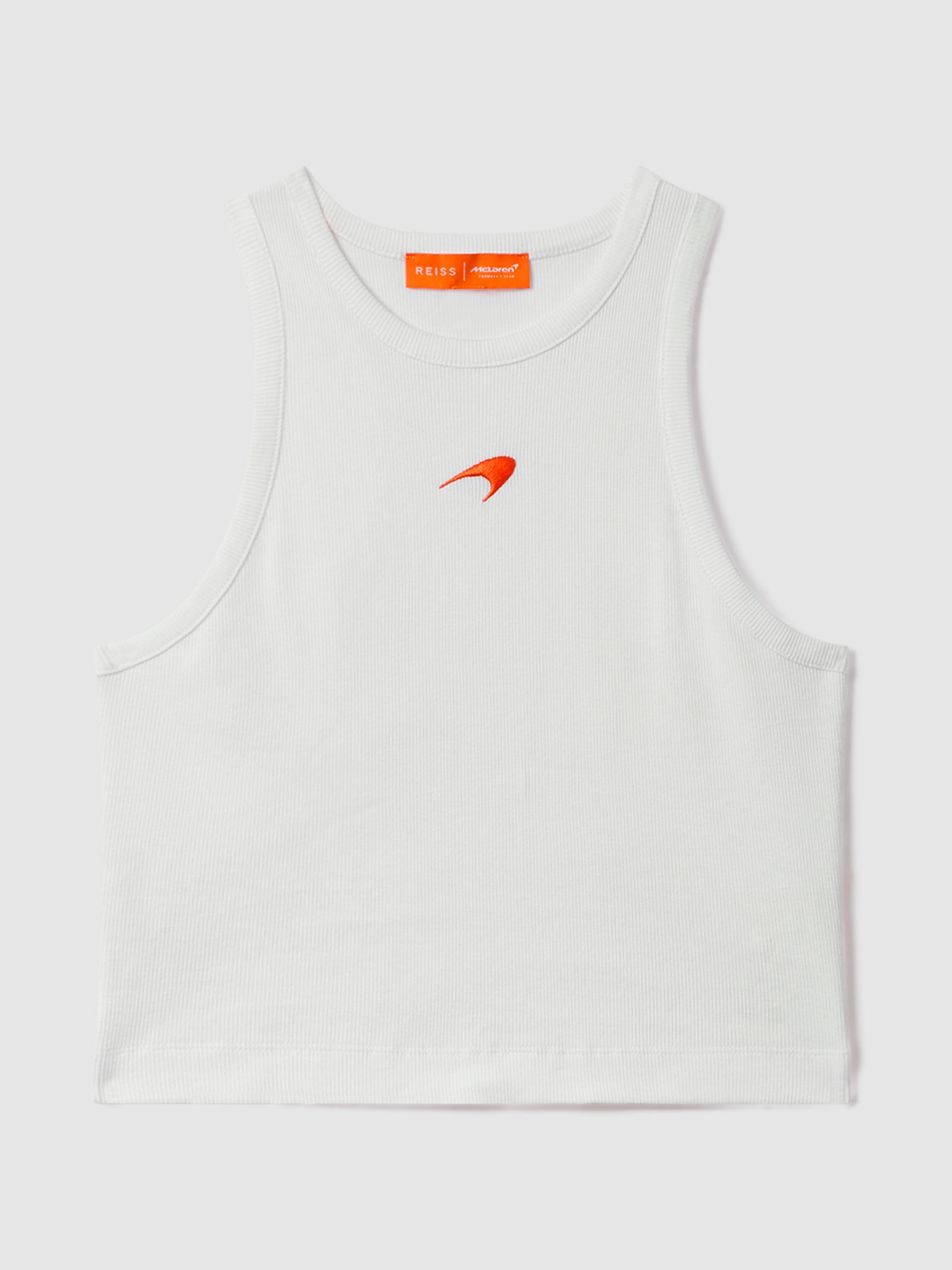 Cotton Logo Vest in White - Image 2 of 5
