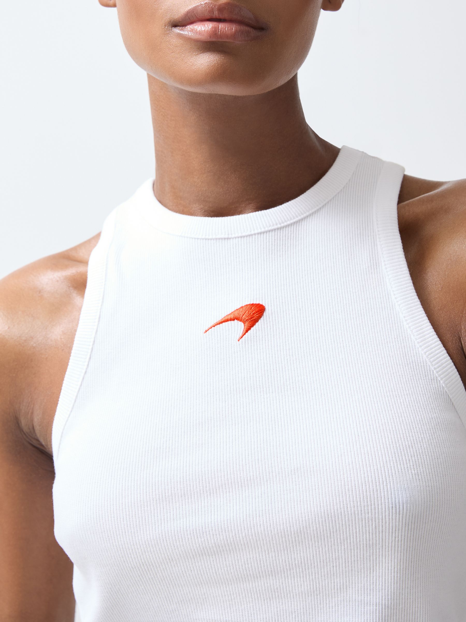 Cotton Logo Vest in White - Image 3 of 5
