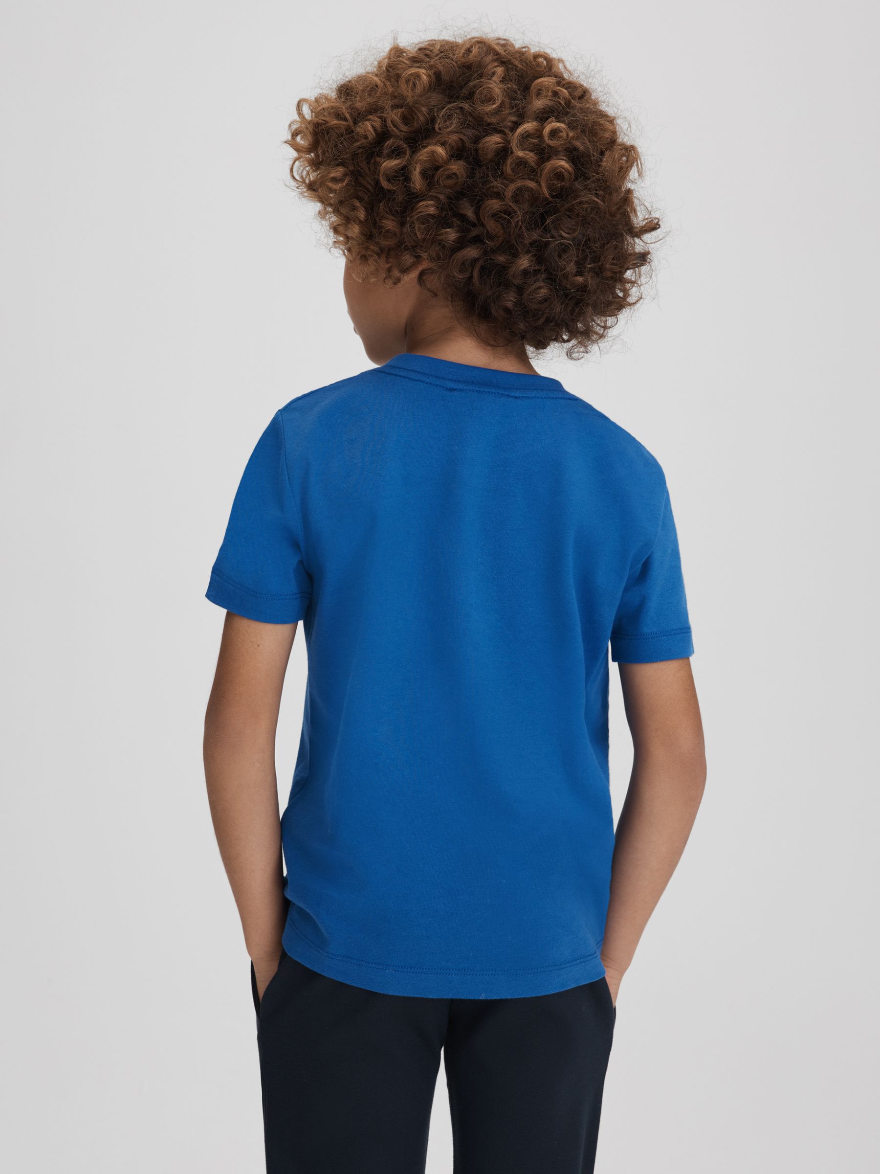 9-14 yrs Crew Neck T-Shirt in Lapis Blue - Image 5 of 7