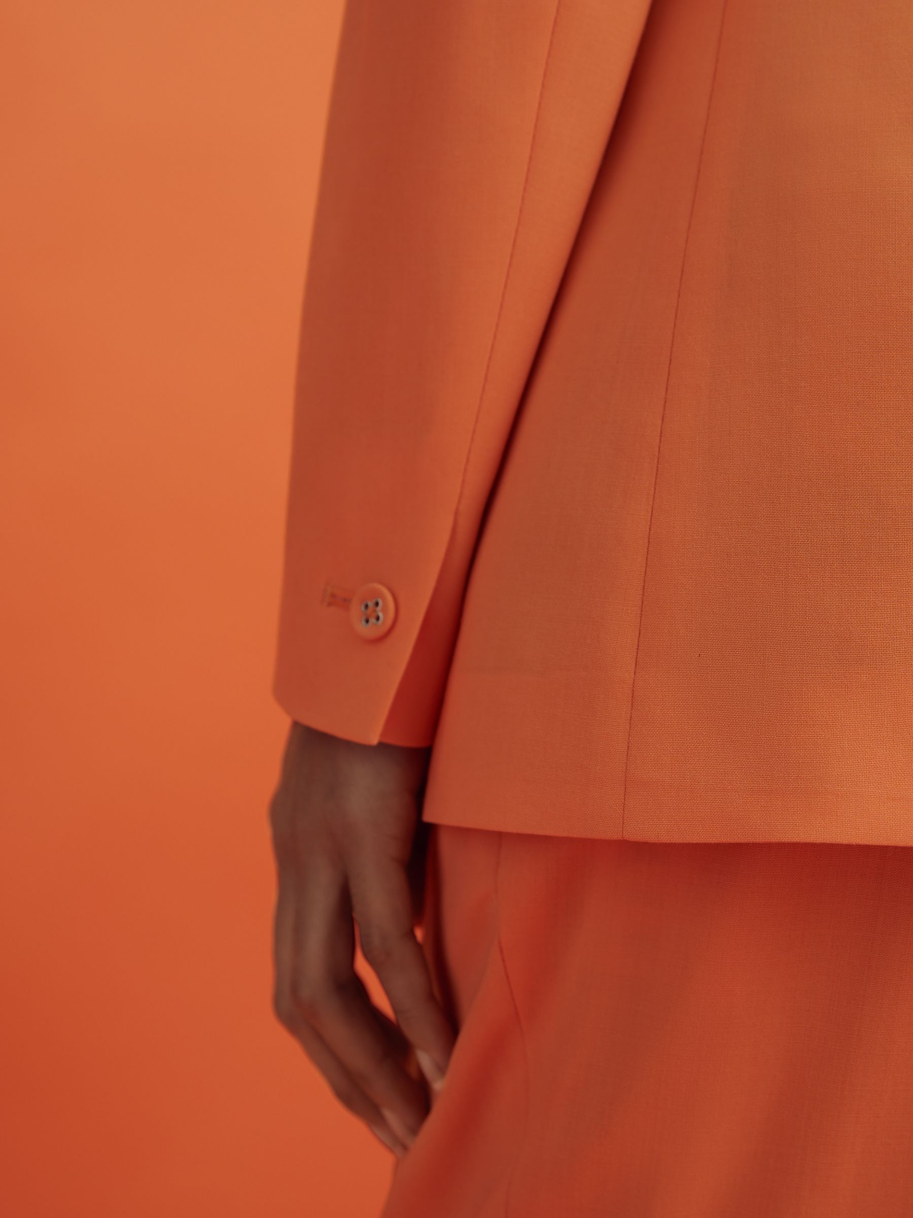 McLaren F1 Belted Single Breasted Blazer in Papaya - Image 8 of 8
