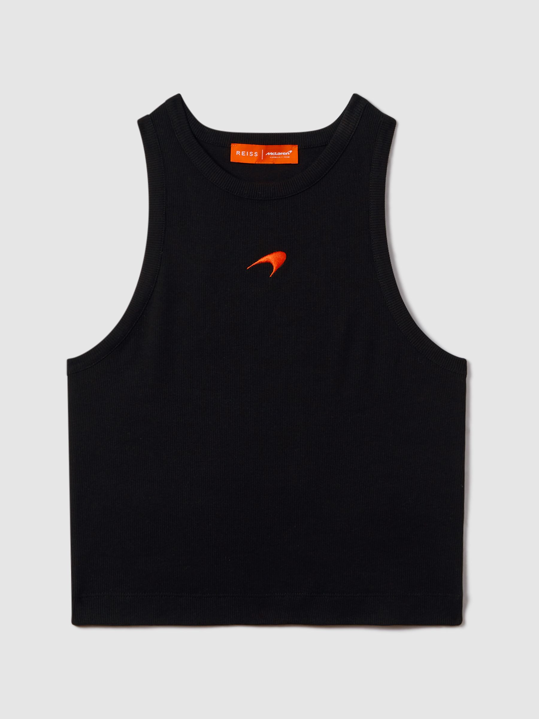 Cotton Logo Vest in Black - Image 2 of 6
