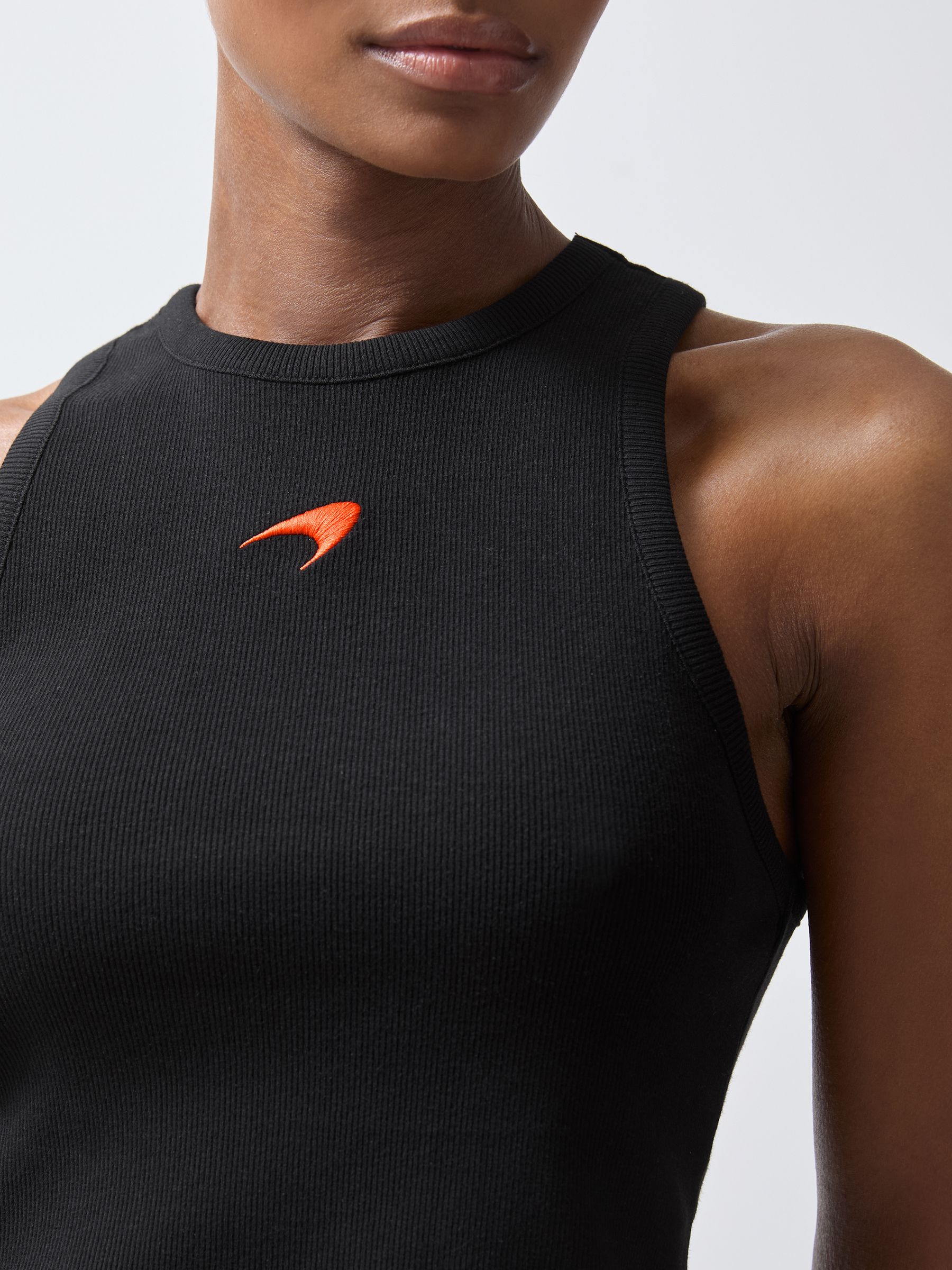 Cotton Logo Vest in Black - Image 3 of 6