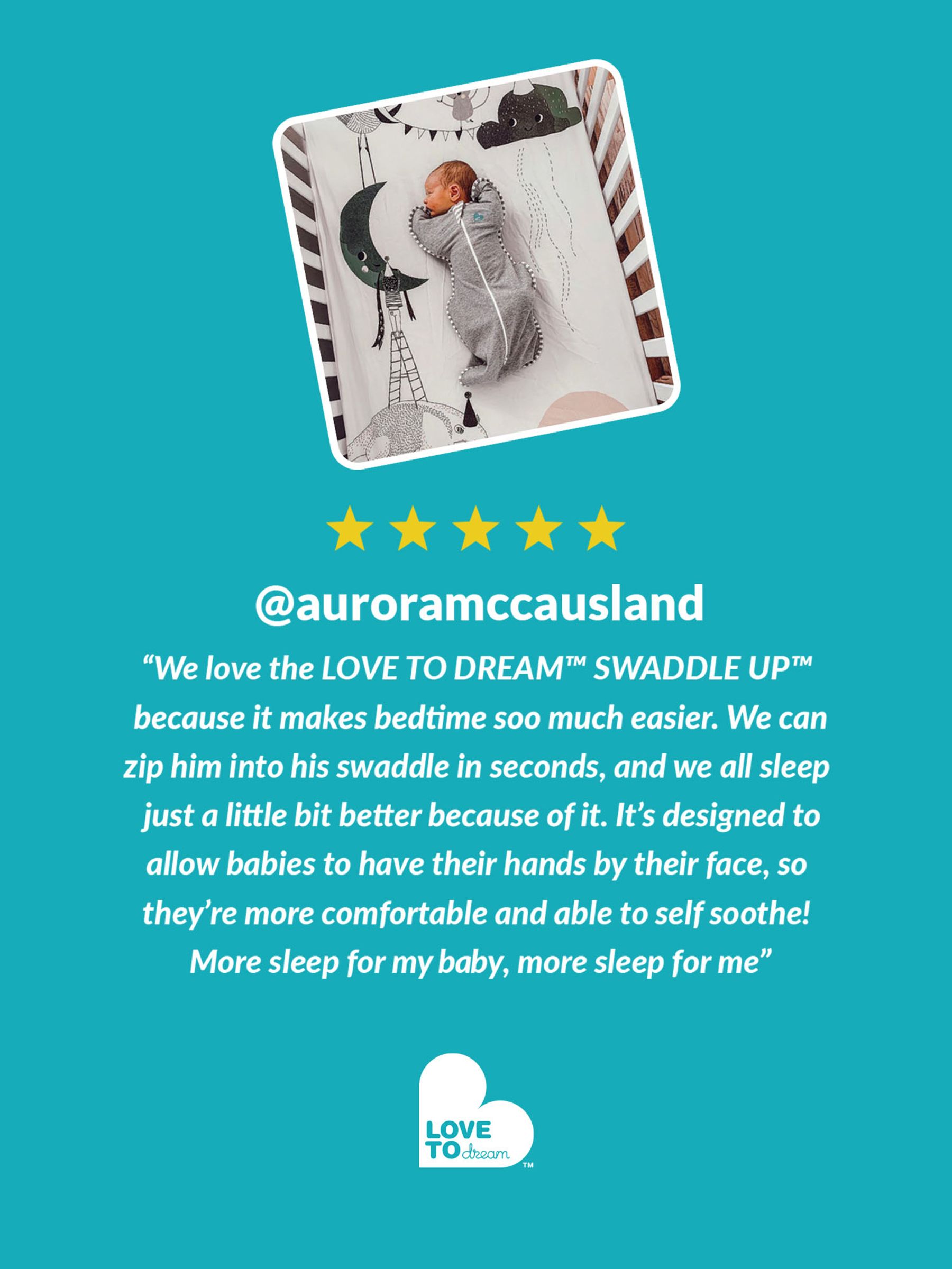 Cream Bunny Love To Dream Swaddle Up™ Designer Original - Image 5 of 7