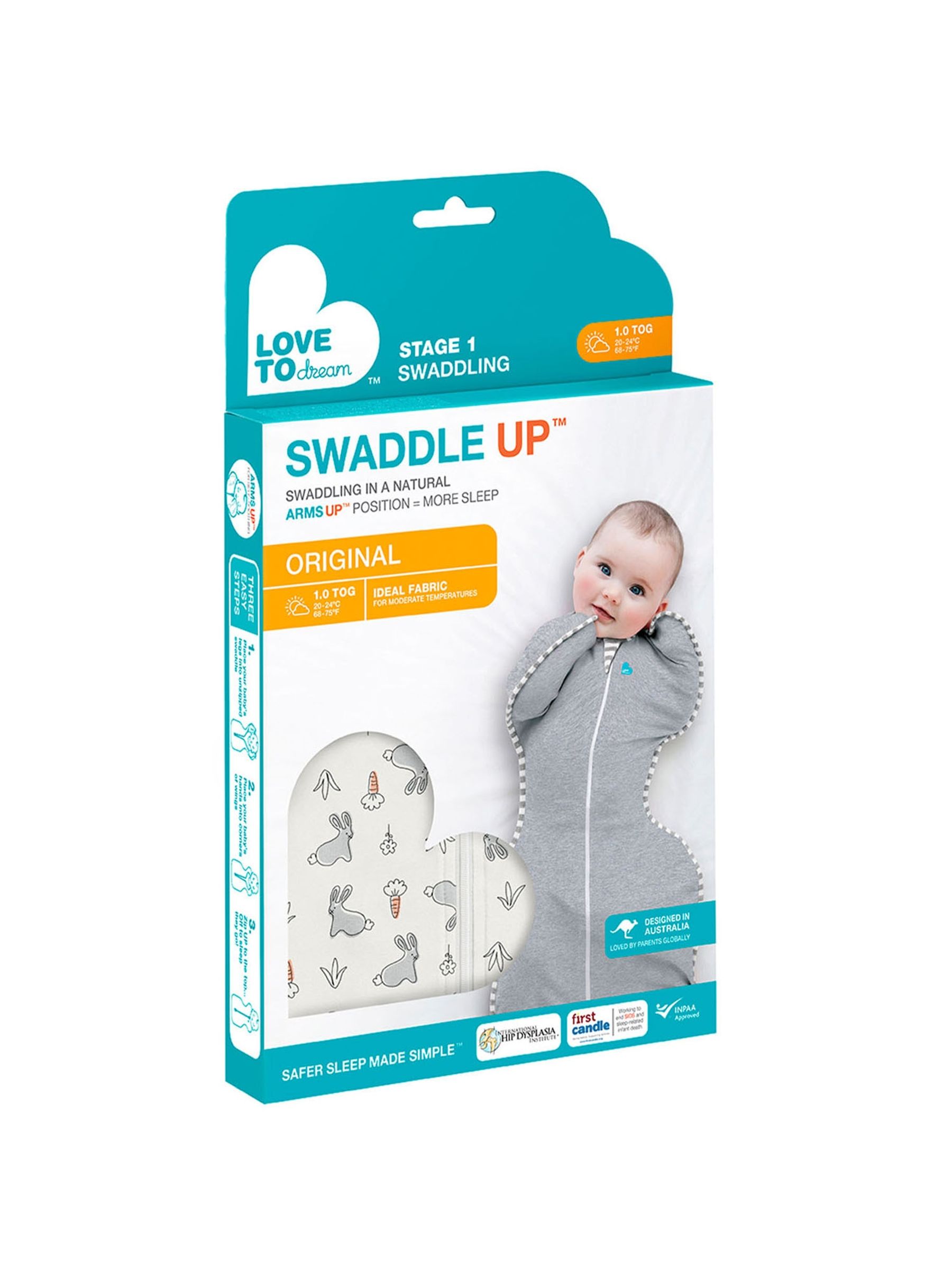 Cream Bunny Love To Dream Swaddle Up™ Designer Original - Image 6 of 7