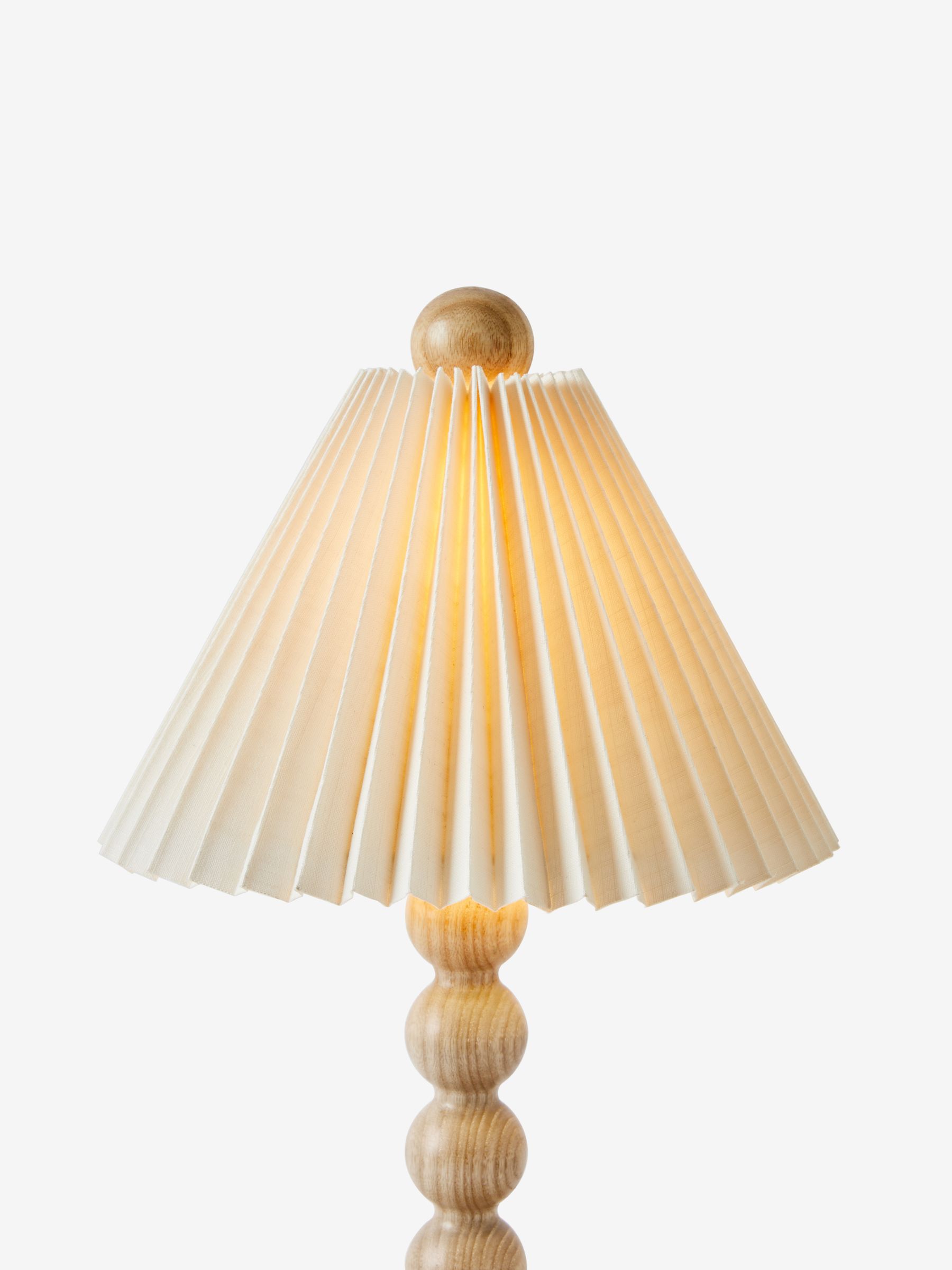 Lila Table Lamp in Cream/Wood - Image 3 of 4