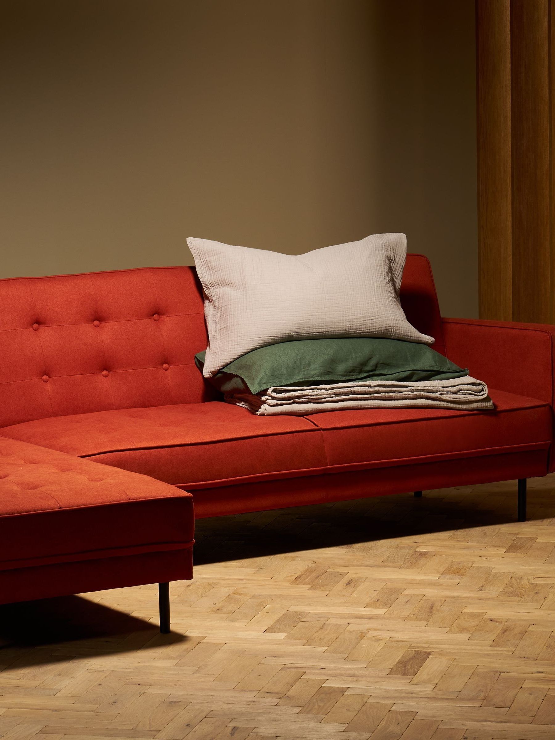 Rosslyn Left Hand Facing Sofa Bed in Orange - Image 2 of 5