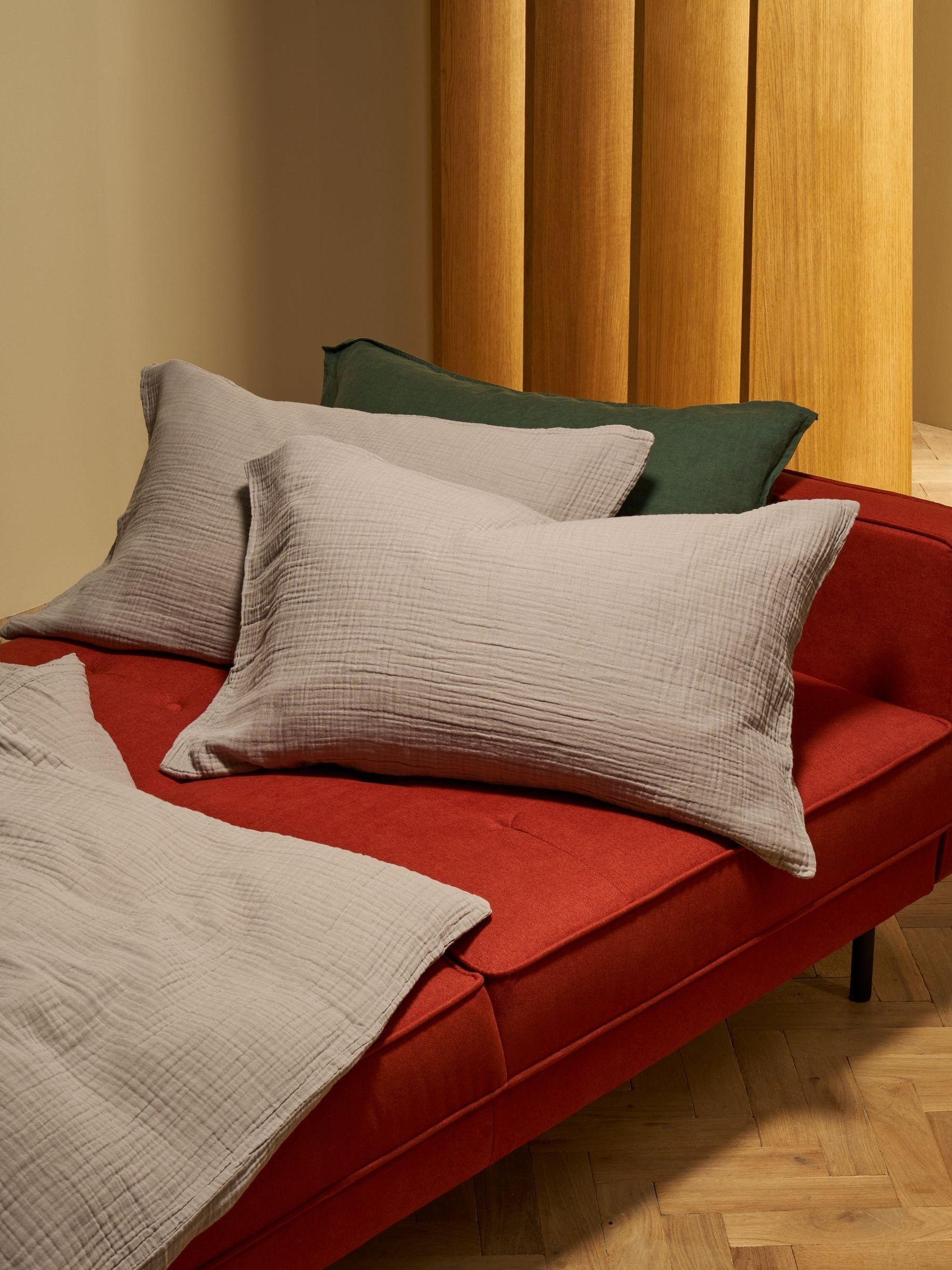 Rosslyn Left Hand Facing Sofa Bed in Orange - Image 5 of 5