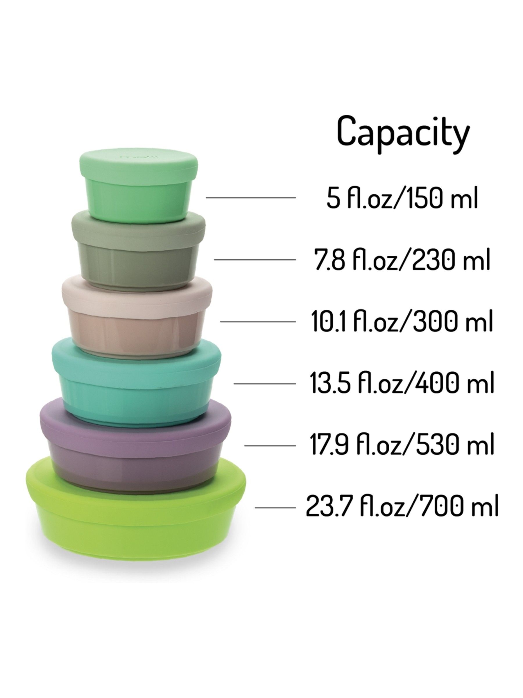 Melii Stacking Containers with Silicone Lids - Image 10 of 10