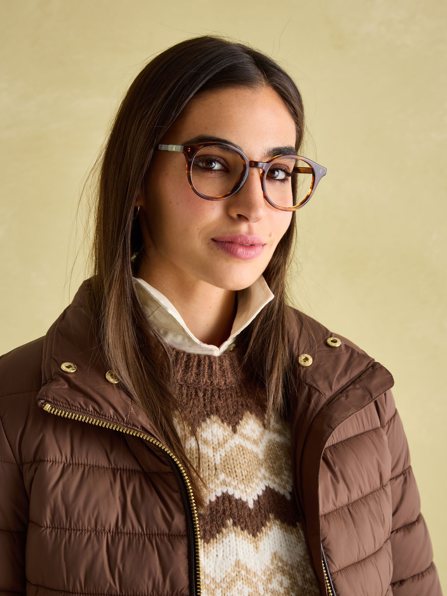 Beckley Brown Padded Showerproof Jacket with Faux Fur Trim - Image 6 of 7