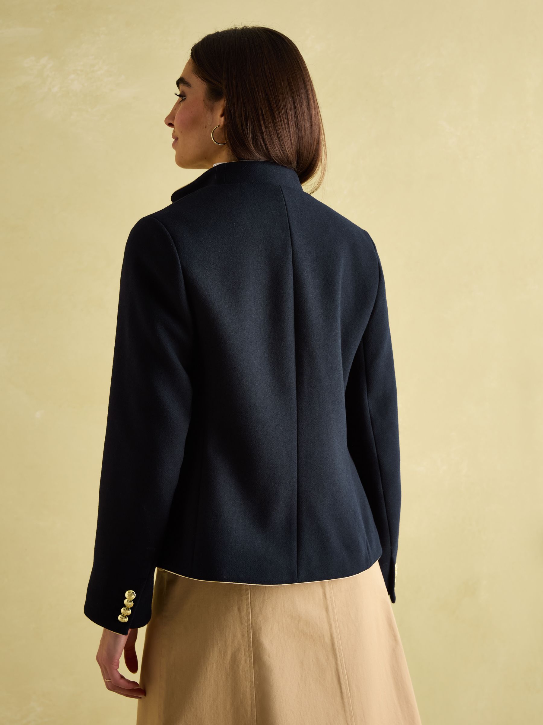 Hazelmere Navy Wool Blend Band Jacket - Image 2 of 7