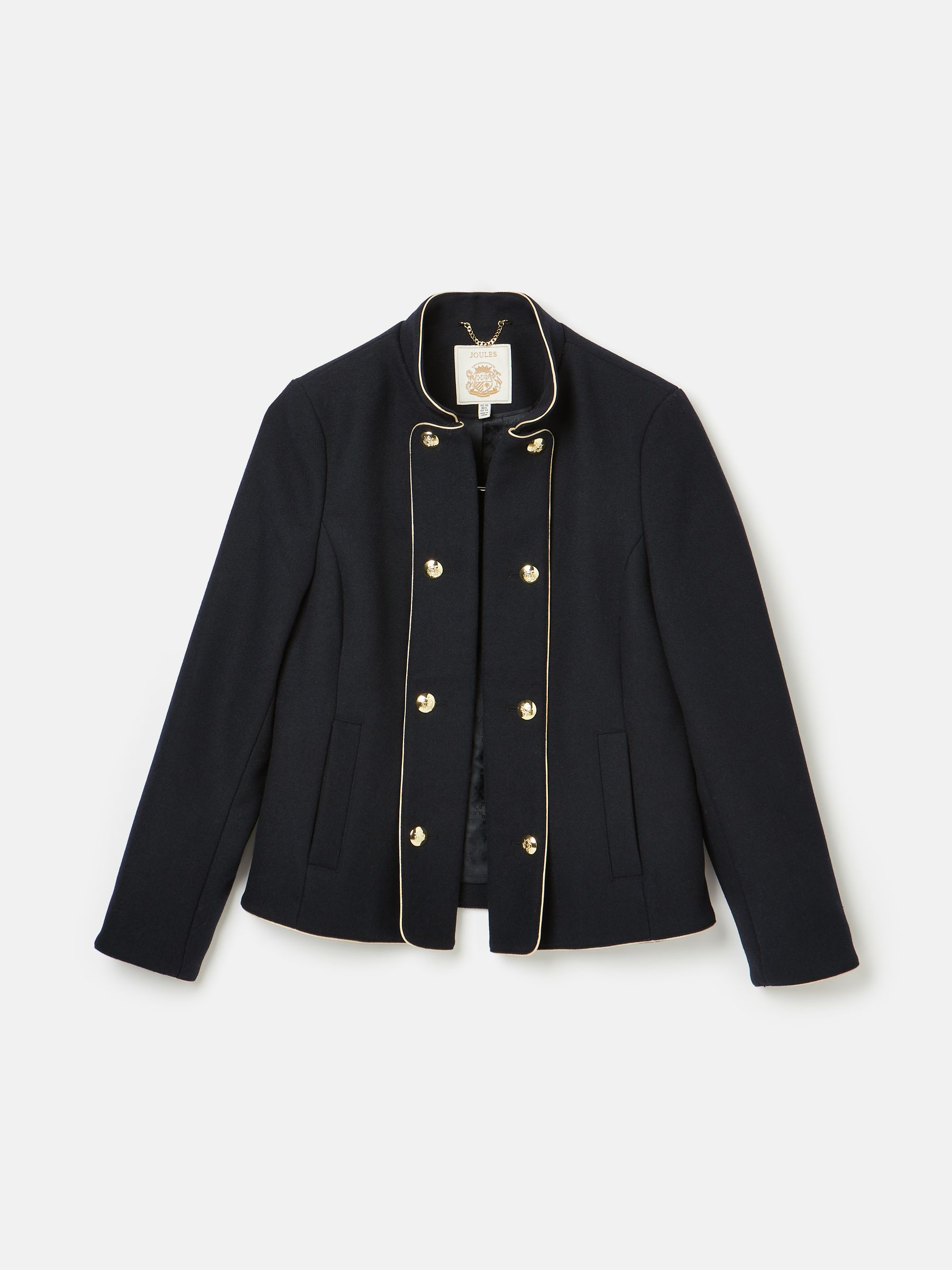 Hazelmere Navy Wool Blend Band Jacket - Image 7 of 7