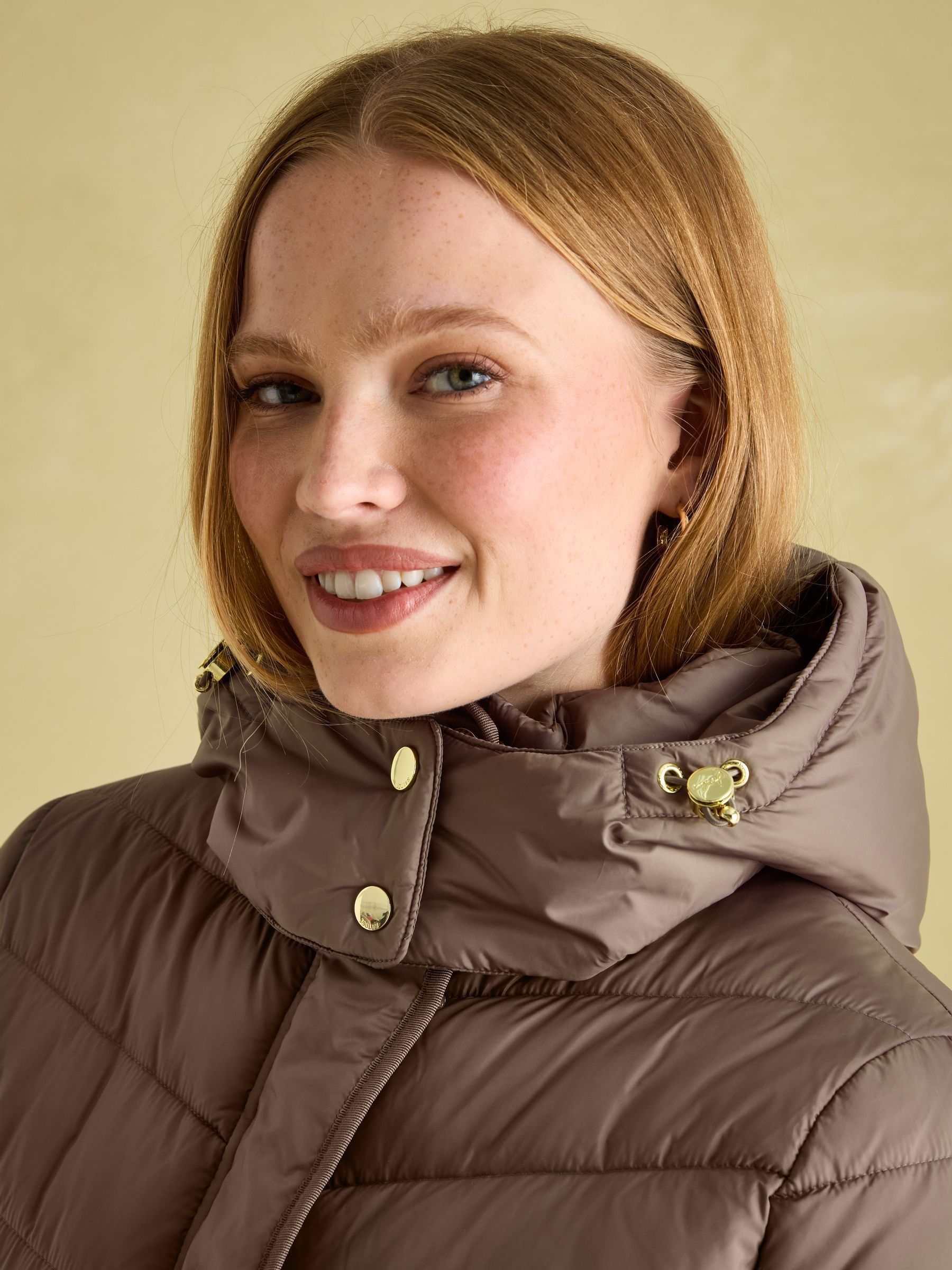 Pembury Neutral Showerproof Longline Padded Coat With Hood - Image 4 of 8