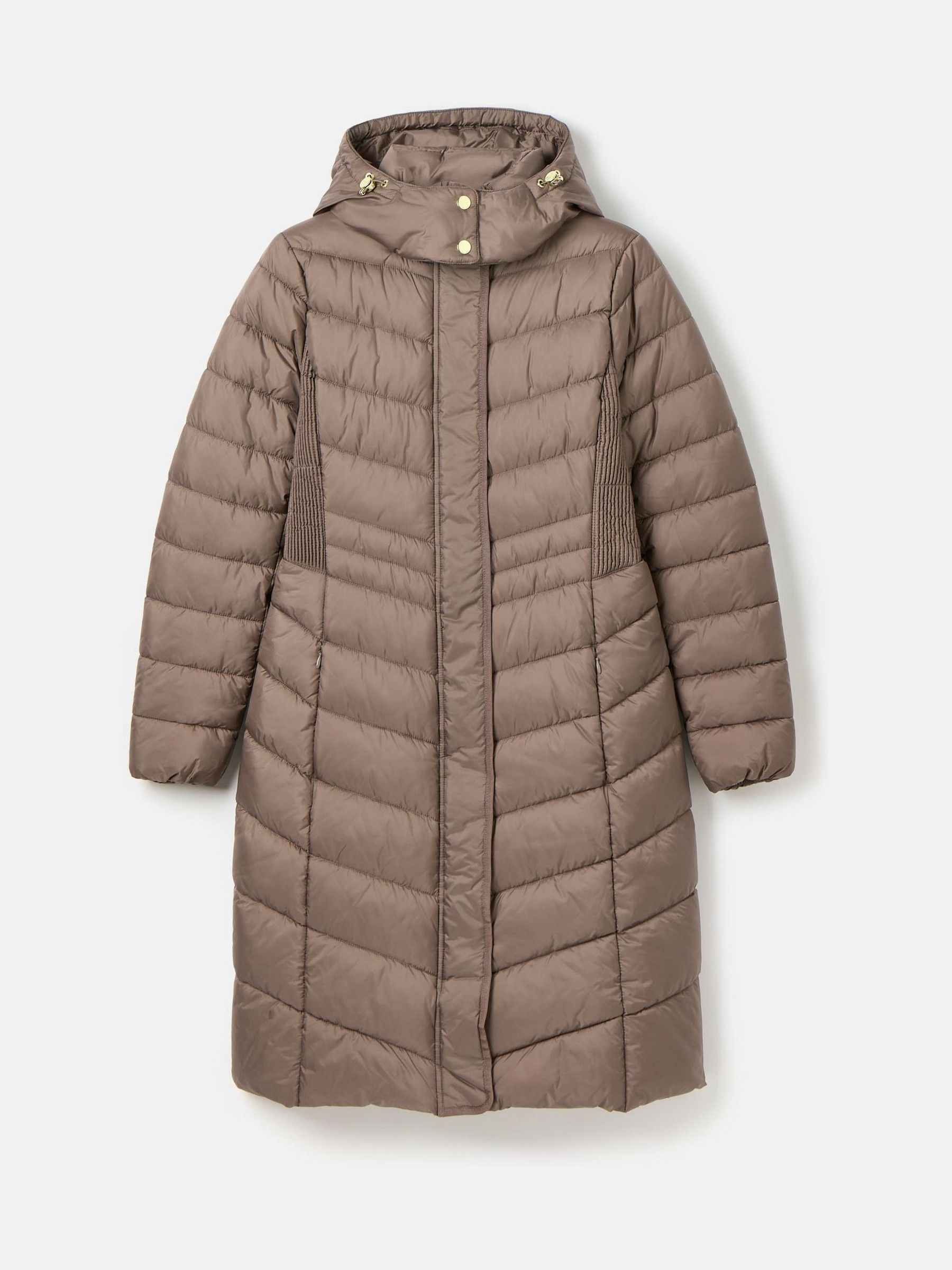Pembury Neutral Showerproof Longline Padded Coat With Hood - Image 8 of 8