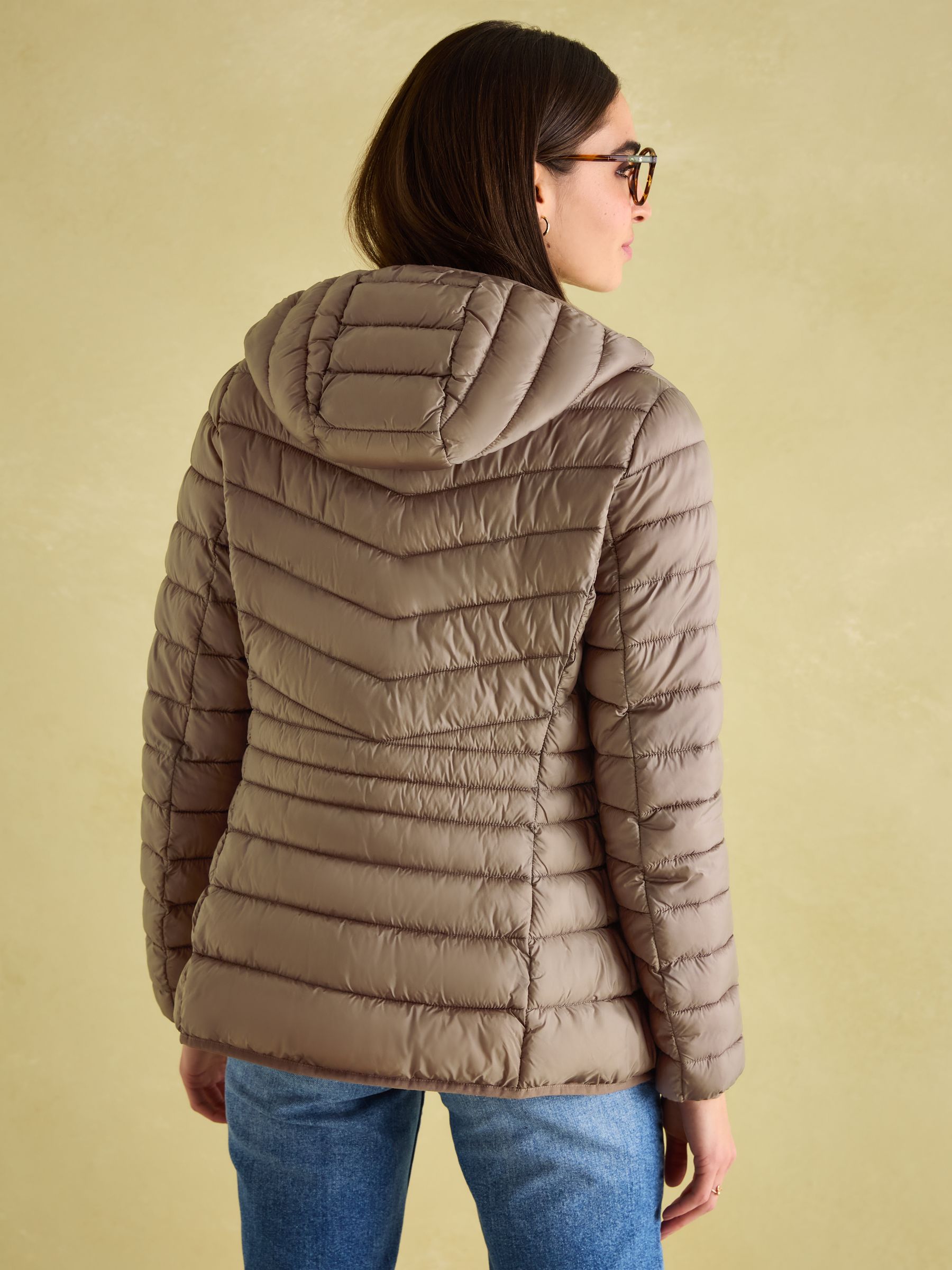 Kenley Neutral Showerproof Padded Coat with Hood - Image 2 of 7