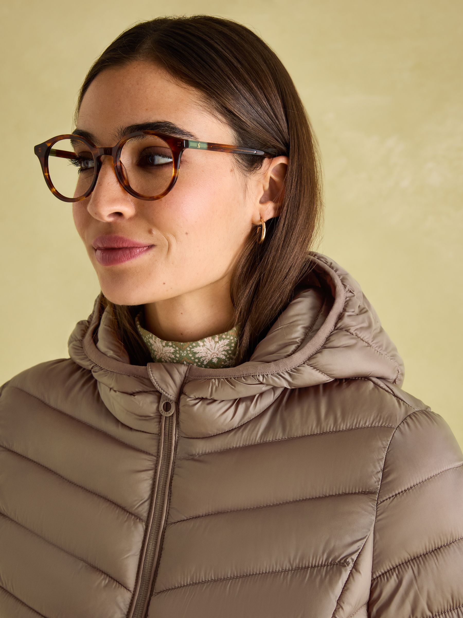 Kenley Neutral Showerproof Padded Coat with Hood - Image 4 of 7
