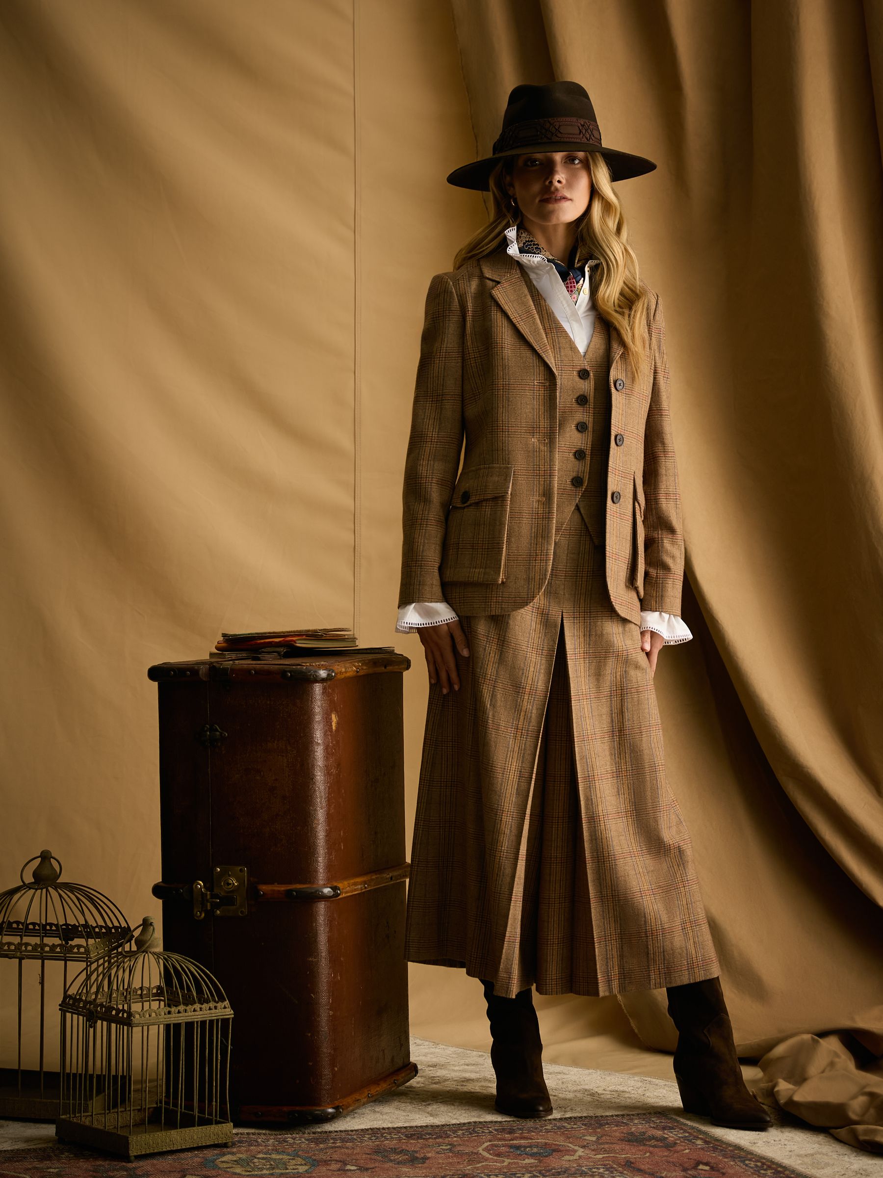 Foxley Brown Check Tweed Suit Blazer - Image 8 of 10