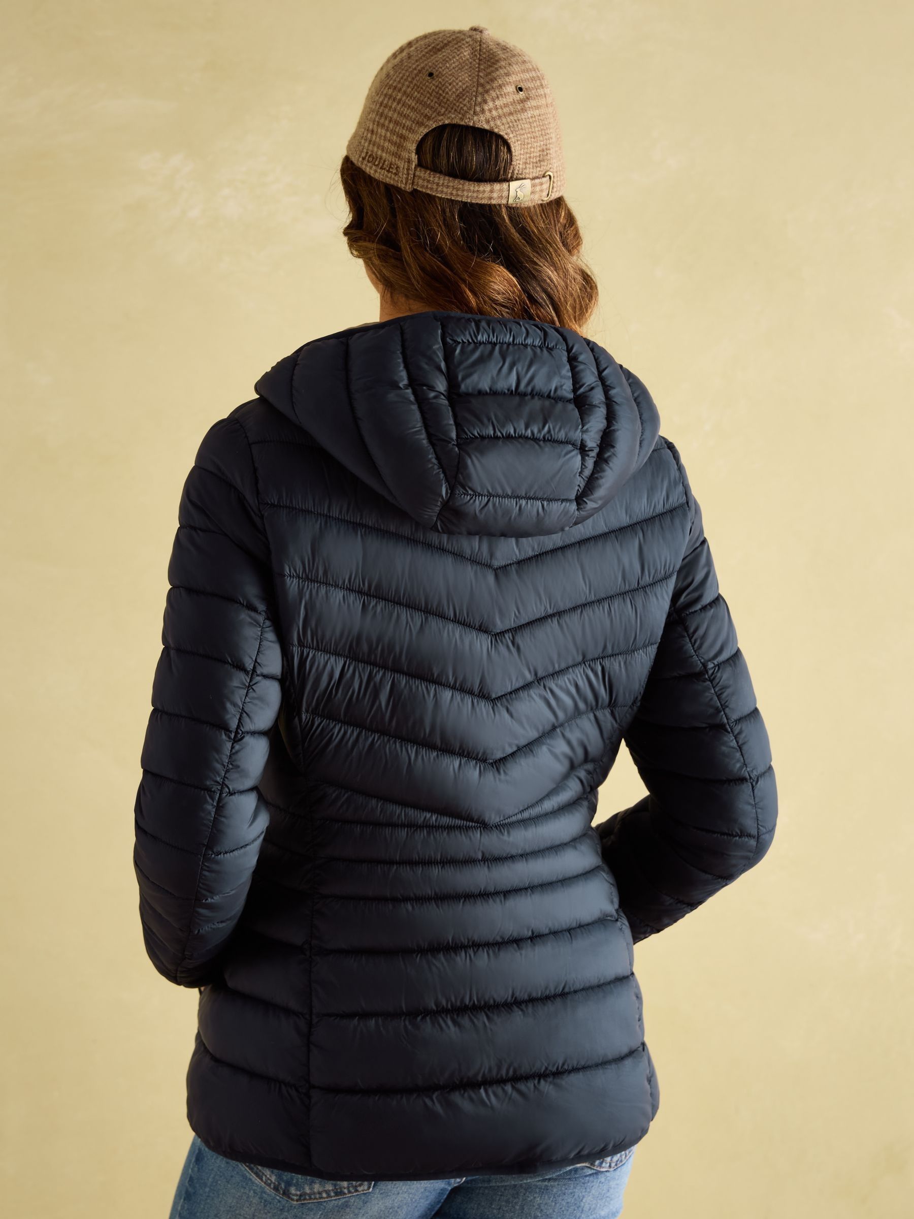 Kenley Navy Showerproof Padded Coat with Hood - Image 2 of 6