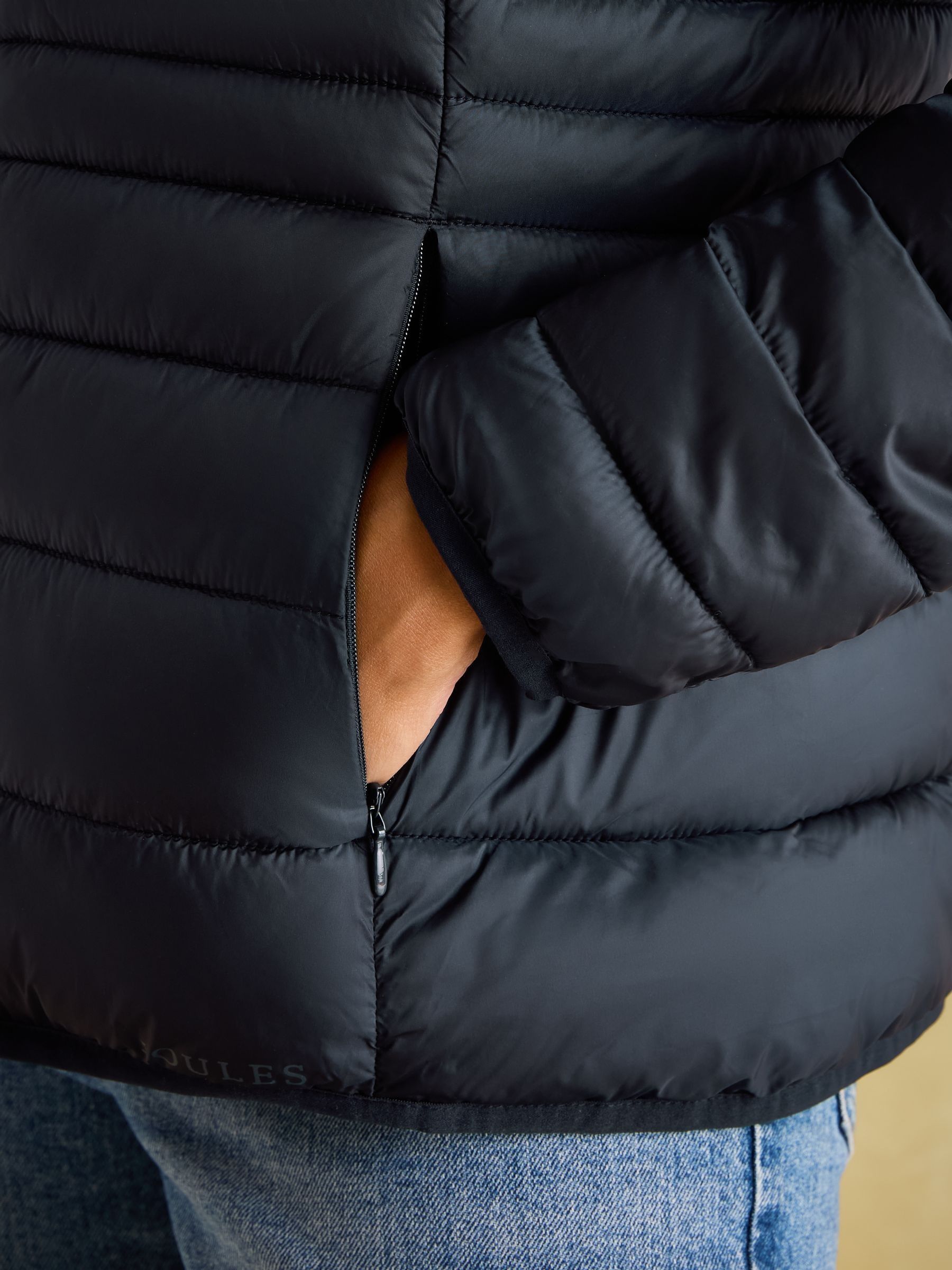 Kenley Navy Showerproof Padded Coat with Hood - Image 5 of 6