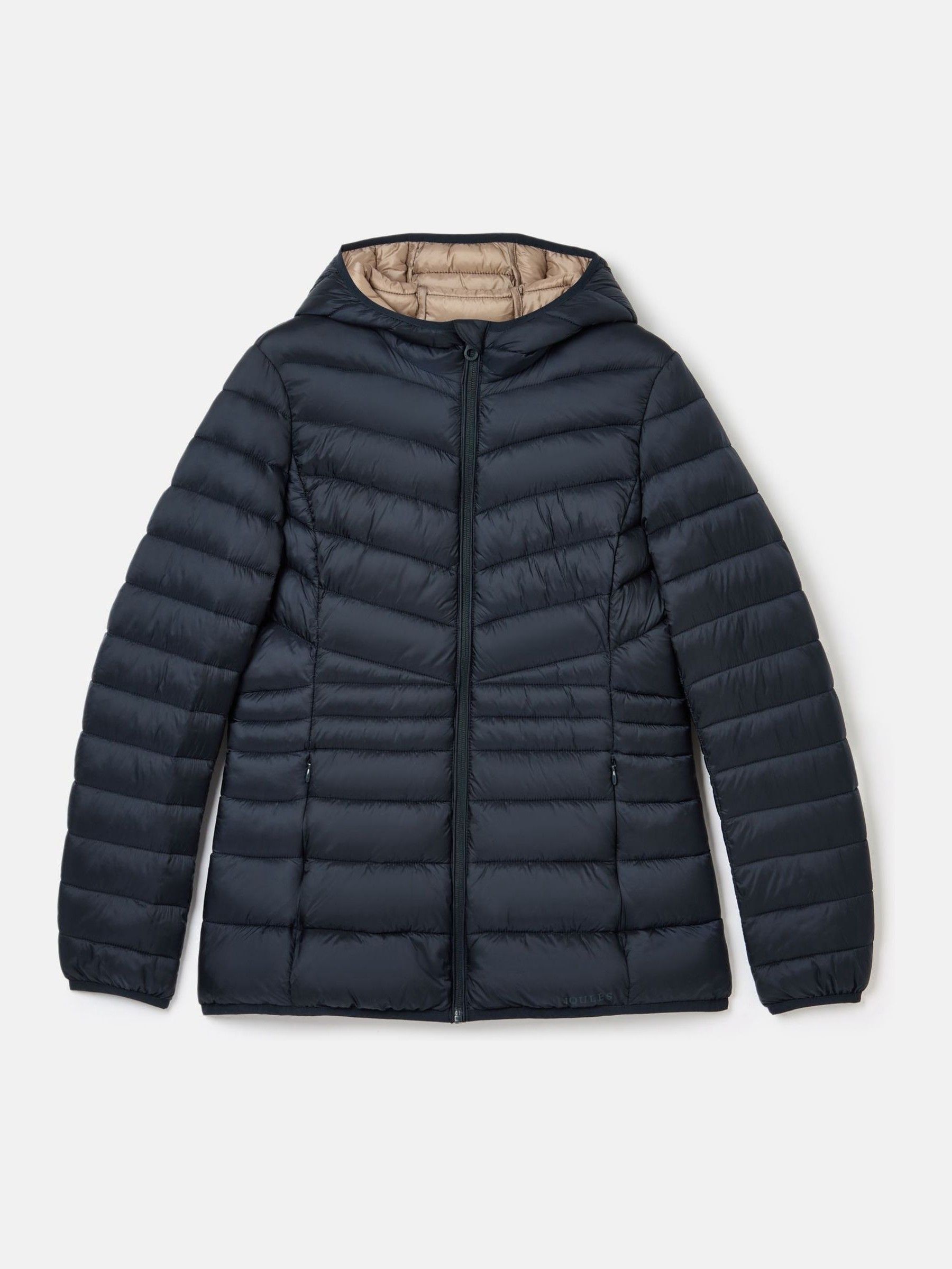 Kenley Navy Showerproof Padded Coat with Hood - Image 6 of 6