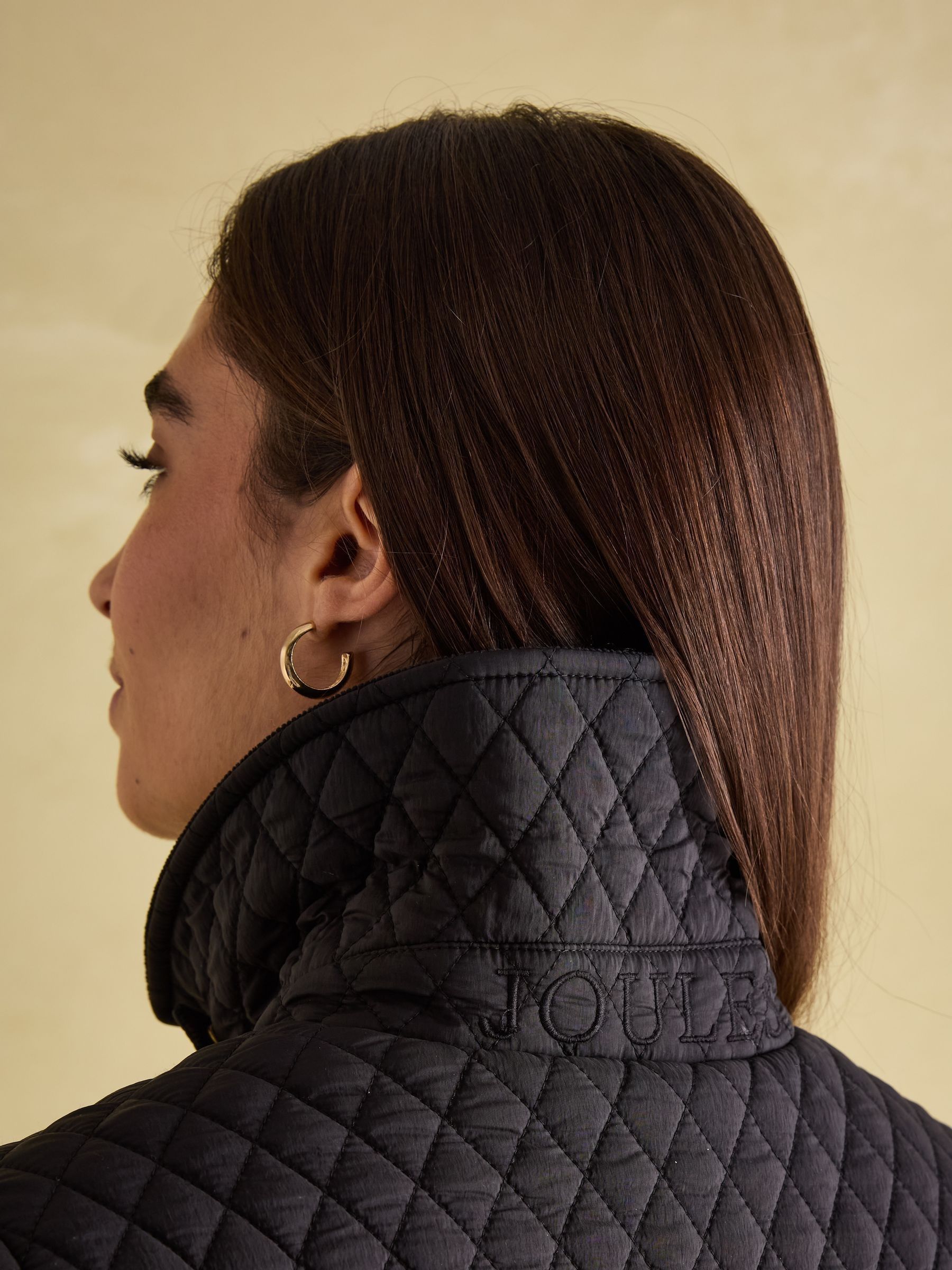 Rosewell Black Showerproof Longline Diamond Quilted Coat - Image 7 of 8