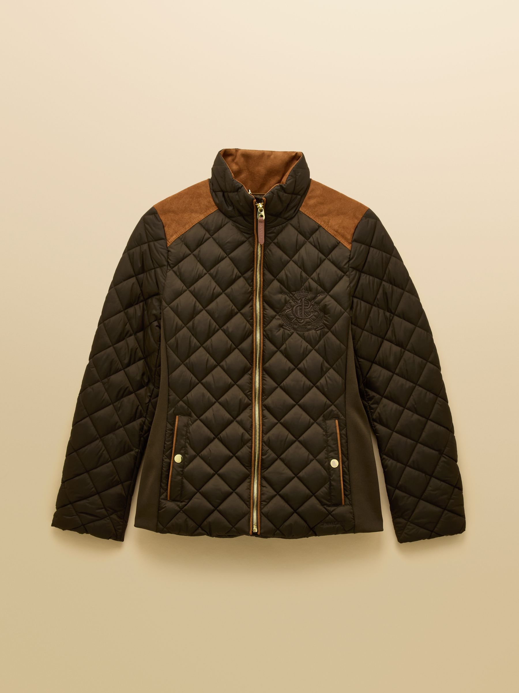 Braemar Luxe Khaki Green Showerproof Diamond Quilted Coat - Image 13 of 13