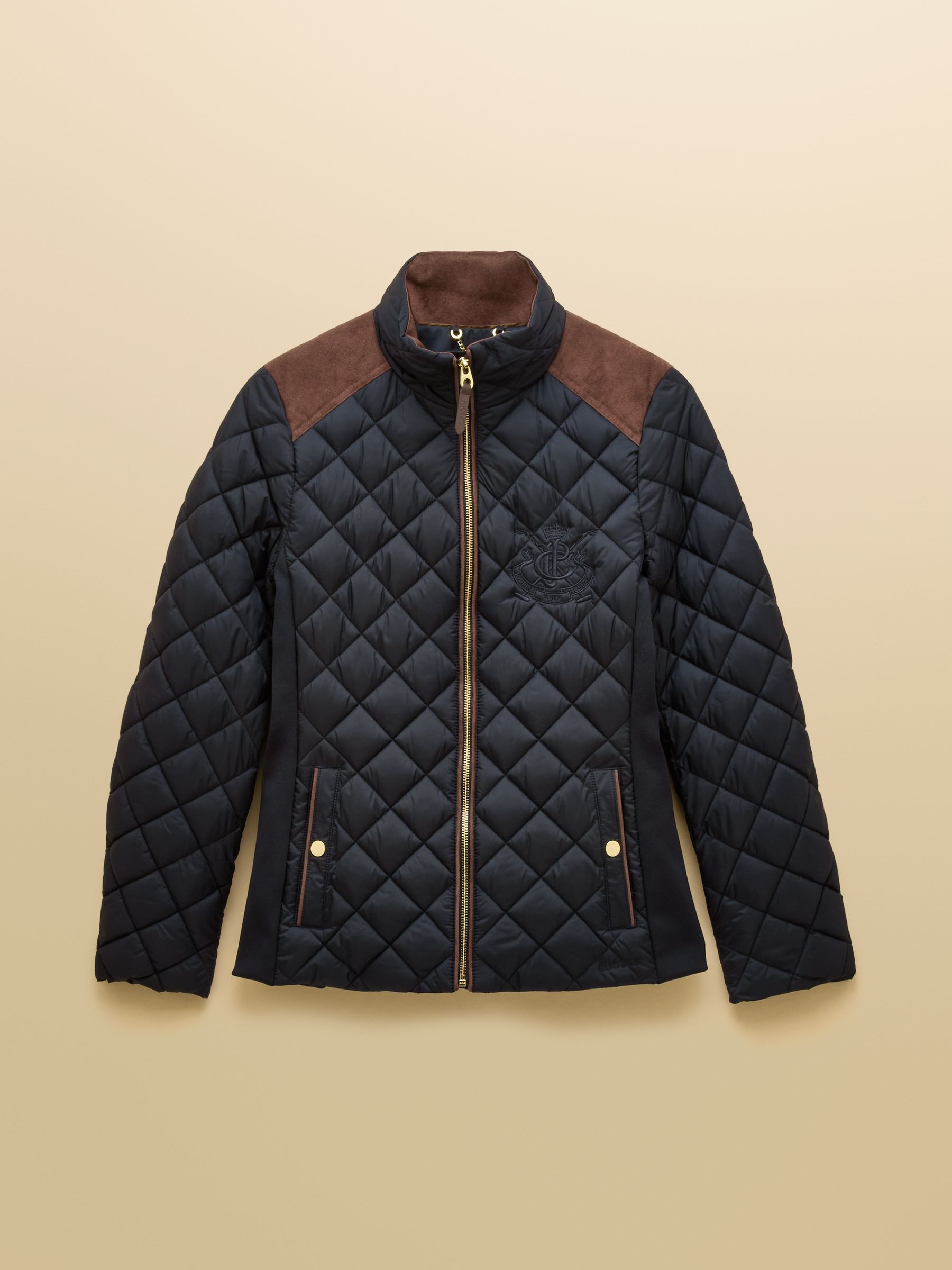 Braemar Luxe Navy Blue Showerproof Diamond Quilted Coat - Image 13 of 13 Braemar Luxe Navy Blue Showerproof Diamond Quilted Coat - Image 13 of 13