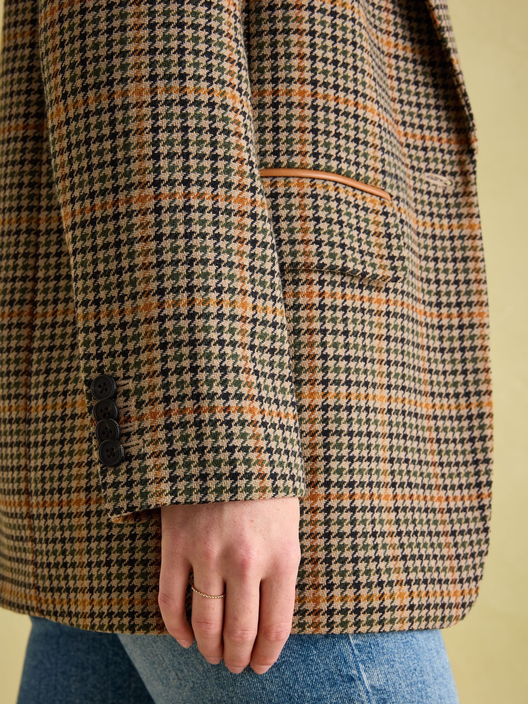 Hackmore Check Relaxed Fit Wool Blend Tweed Blazer - Image 5 of 9