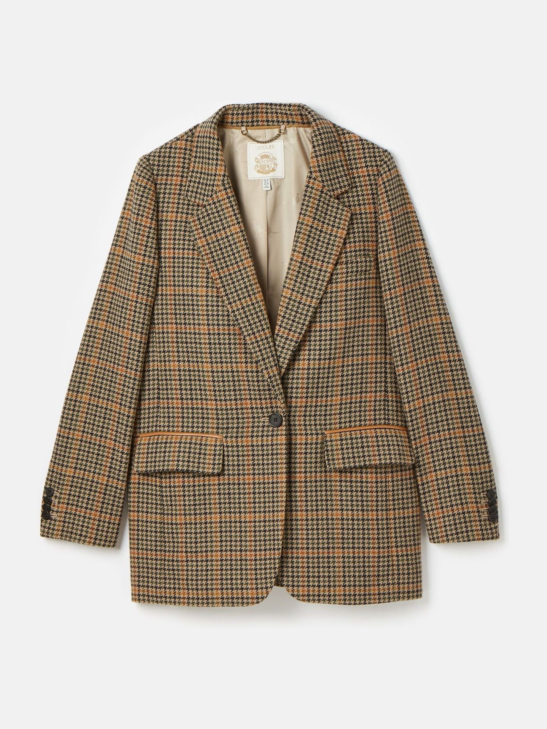 Hackmore Check Relaxed Fit Wool Blend Tweed Blazer - Image 9 of 9