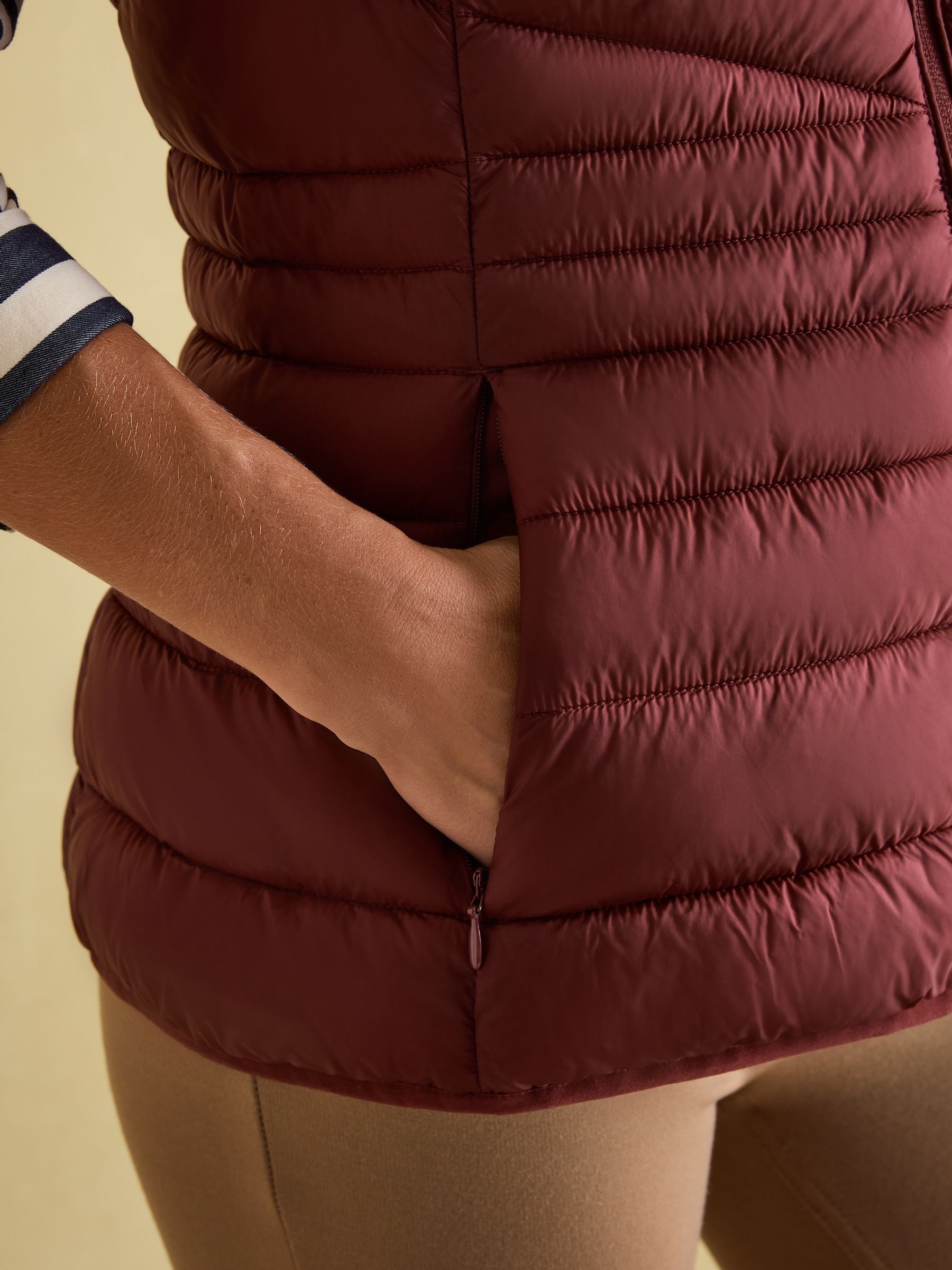 Kenley Burgundy Showerproof Padded Gilet - Image 5 of 6