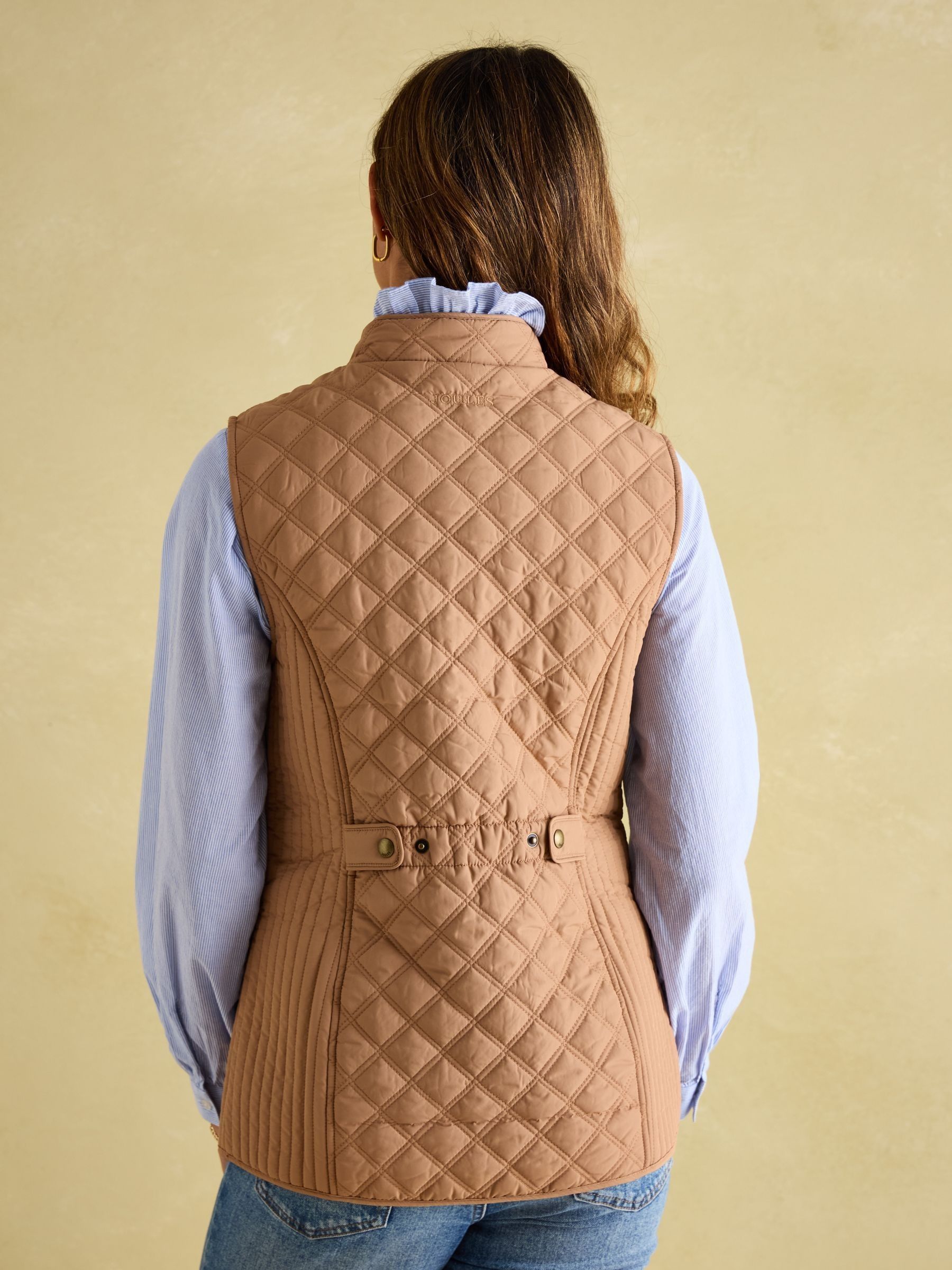 Minx Tan Showerproof Diamond Quilted Gilet - Image 2 of 6