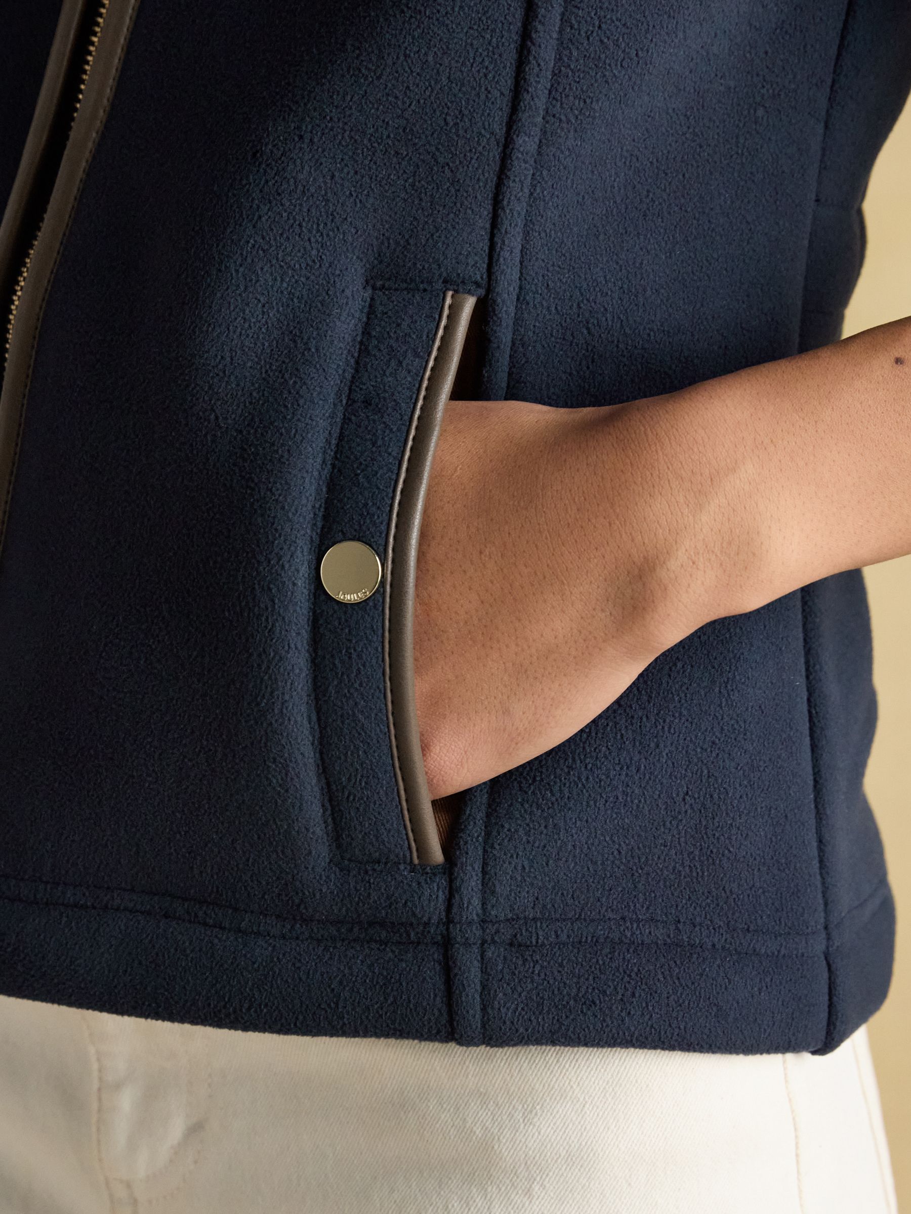 Fairbourne Navy Fleece Gilet - Image 5 of 7