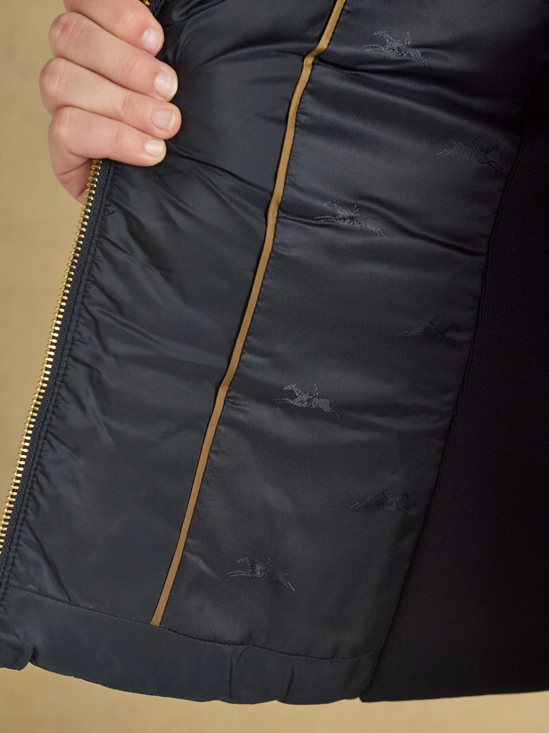 Braemar Luxe Navy Blue Showerproof Diamond Quilted Gilet - Image 12 of 12 Braemar Luxe Navy Blue Showerproof Diamond Quilted Gilet - Image 12 of 12