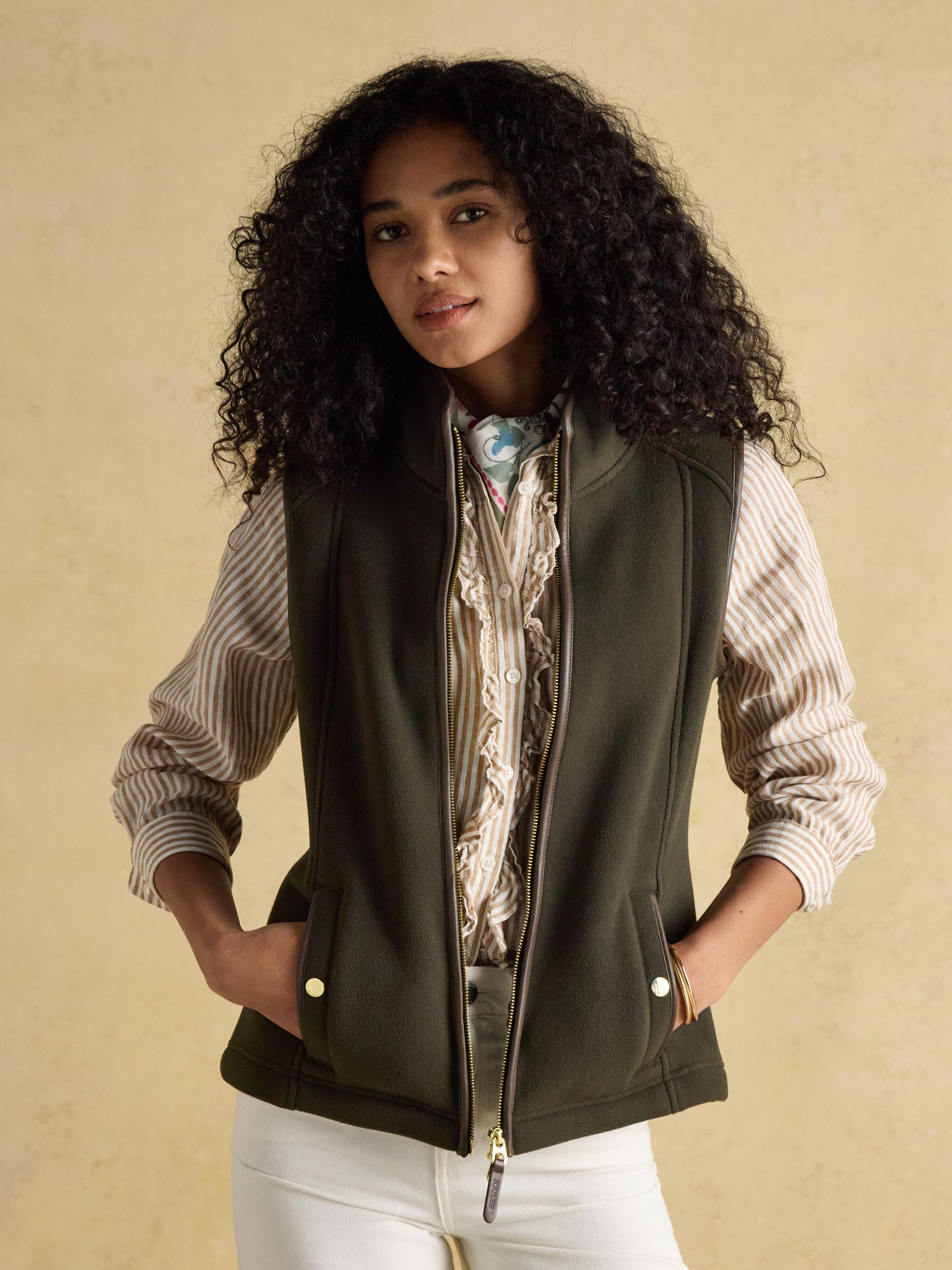 Fairbourne Green Fleece Gilet - Image 3 of 12